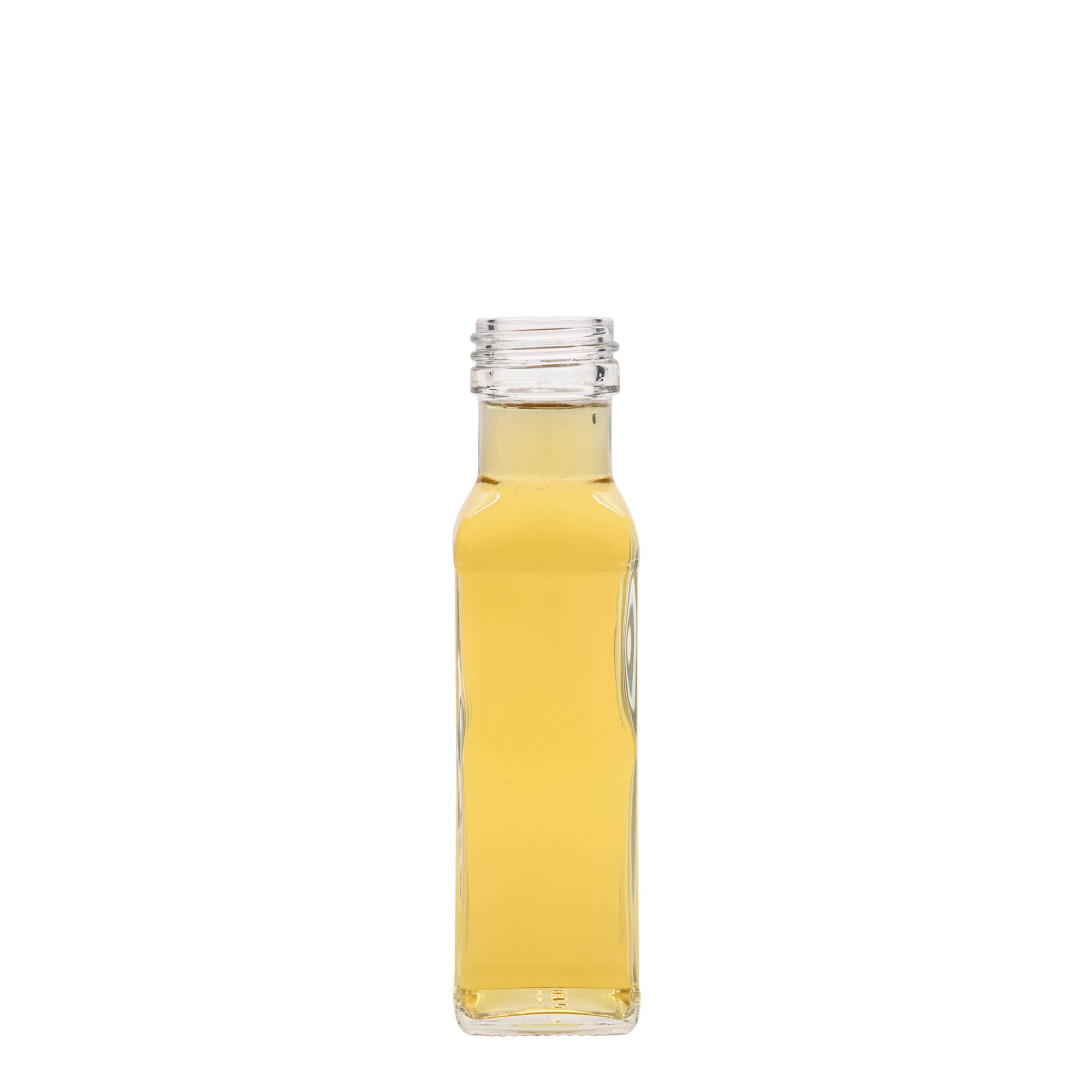 100 ml Glasflasche „Marasca“, quadratisch, Mündung: PP 31,5 100 ml Glasflasche „Marasca“, quadratisch, Mündung: PP 31,5