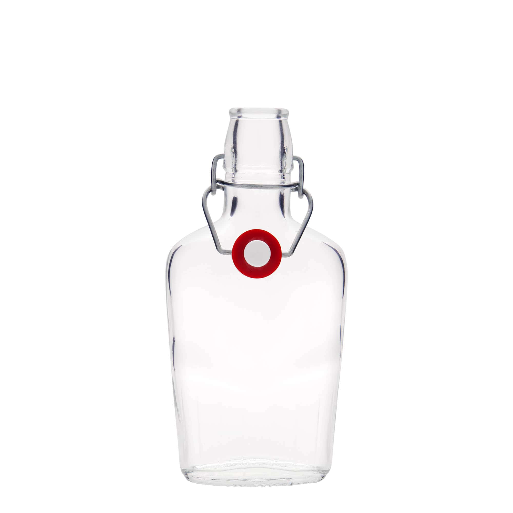 250 ml Glasflasche „Fiaschetta“, oval, Mündung: Bügelverschluss