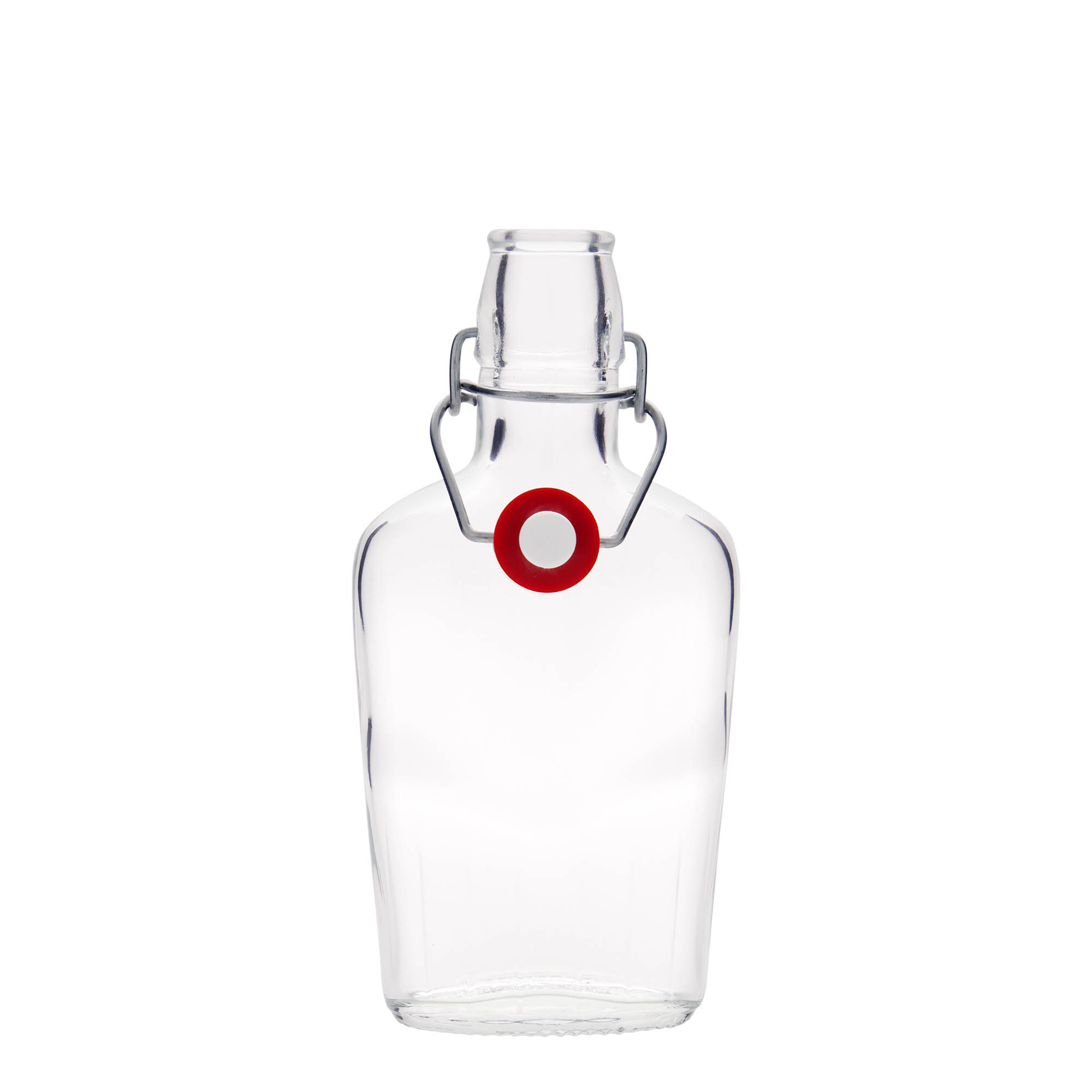 250 ml Glasflasche „Fiaschetta“, oval, Mündung: Bügelverschluss
