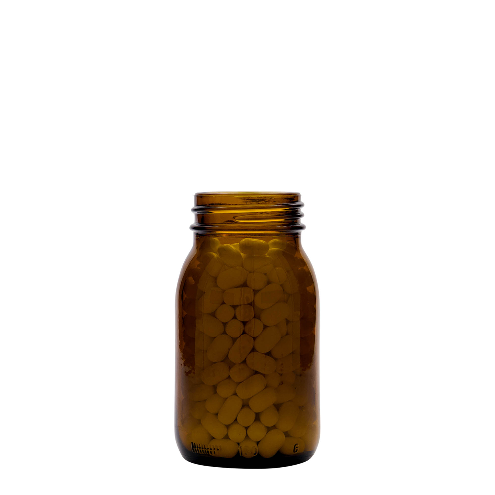 150 ml Weithalsglas, braun, Mündung: DIN 45