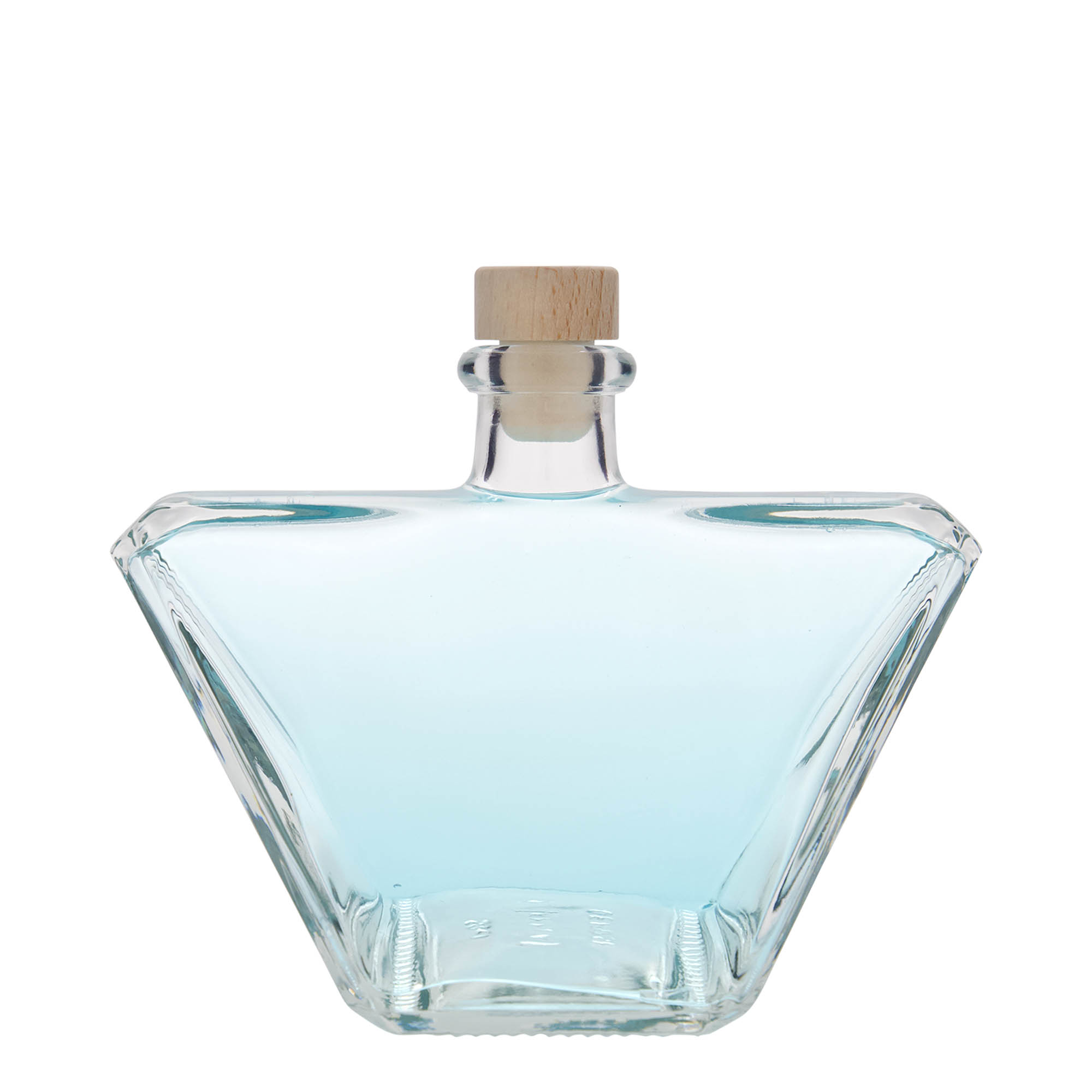 500 ml Glasflasche 'Charly', rechteckig, Mündung: Kork