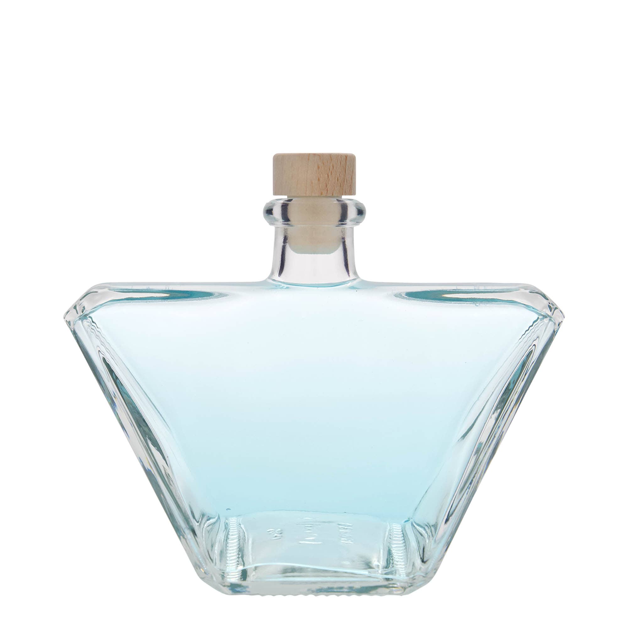 500 ml Glasflasche 'Charly', rechteckig, Mündung: Kork