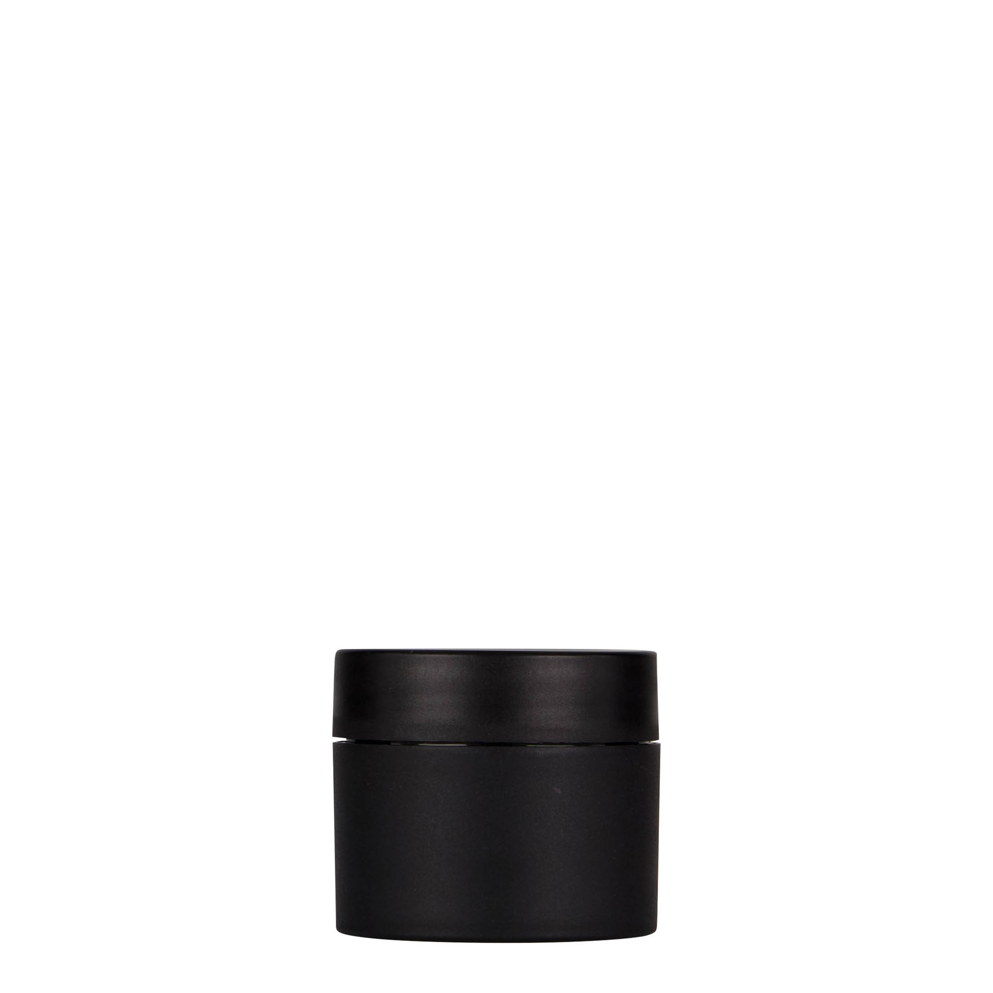 30 ml Kunststoffdose „Antonella“, PP, schwarz, Mündung: Schraubverschluss