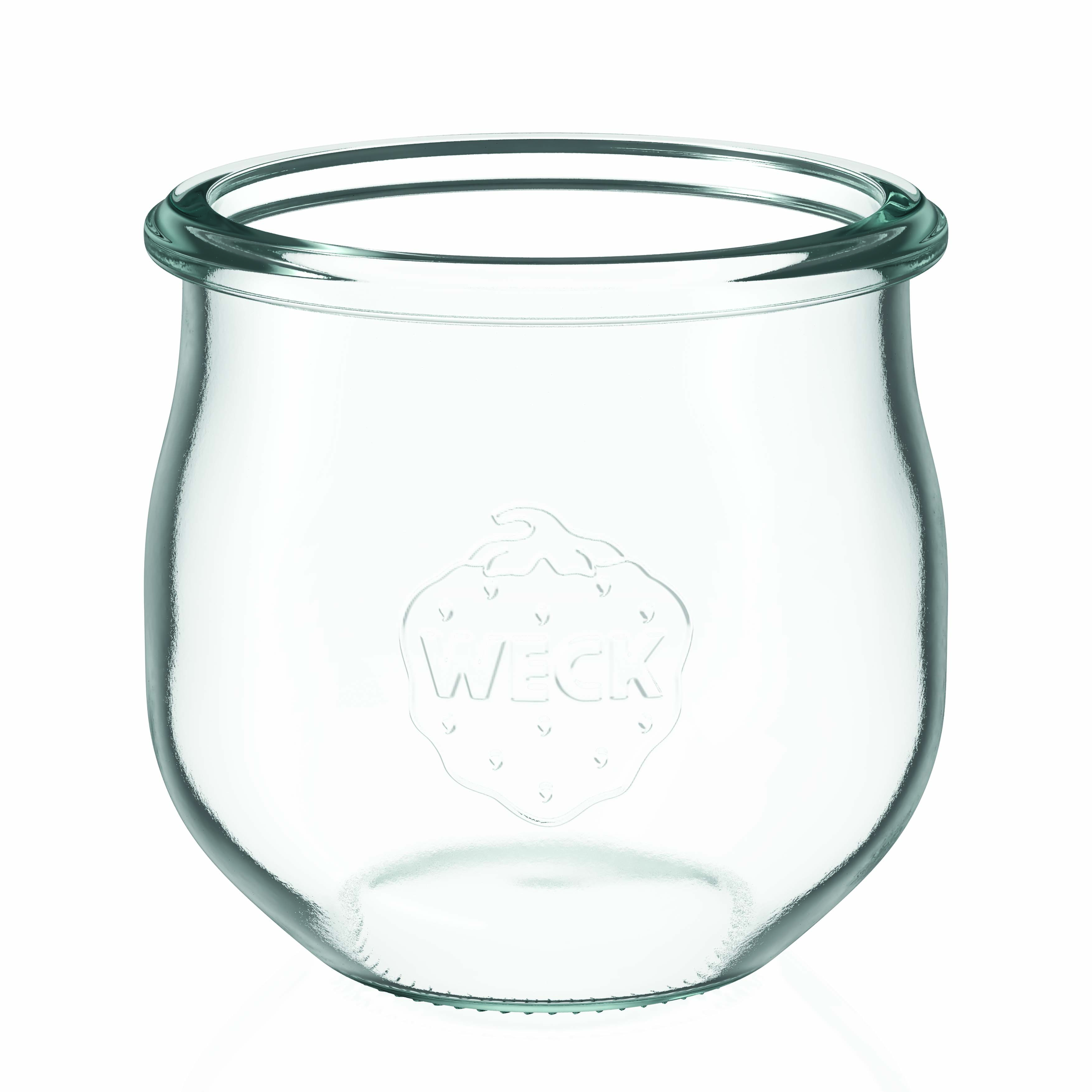 6x 370 ml WECK-Tulpenglas mit Glasdeckel RR 80