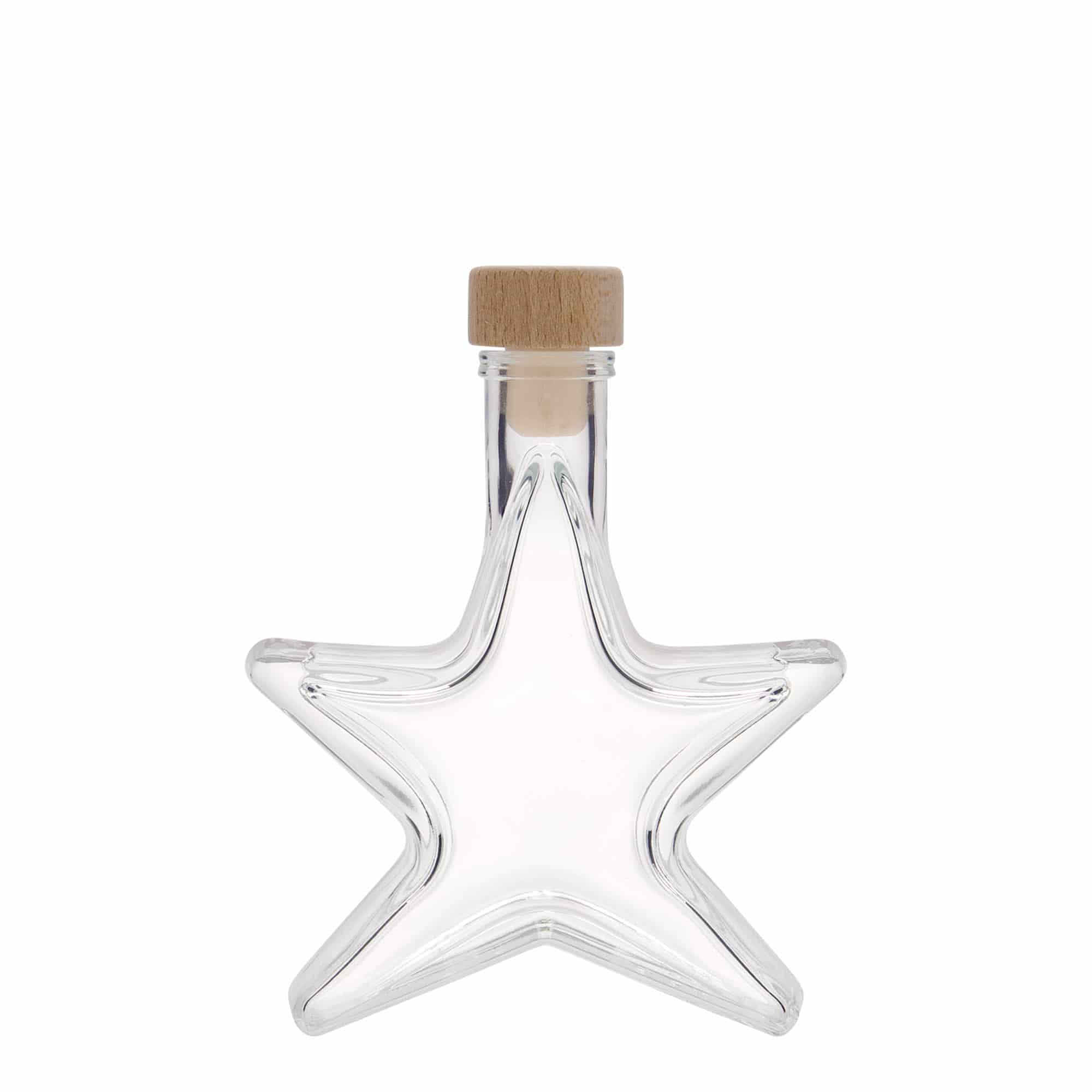 100 ml Glasflasche 'Stern', Mündung: Kork