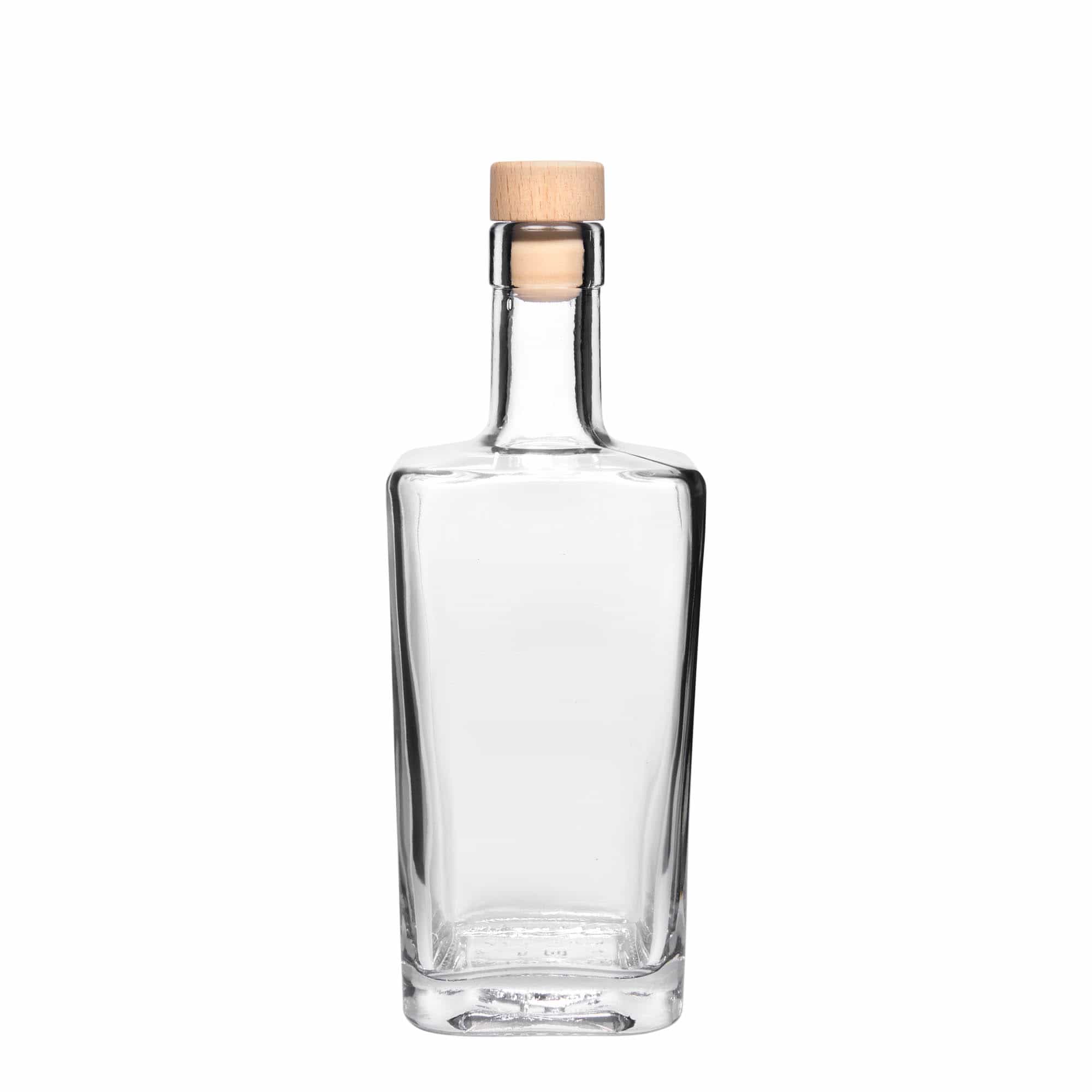 500 ml Glasflasche „Noel“, quadratisch, Mündung: Kork