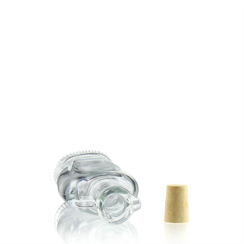 250 ml Glasflasche 'Eleganta', oval, Mündung: Kork