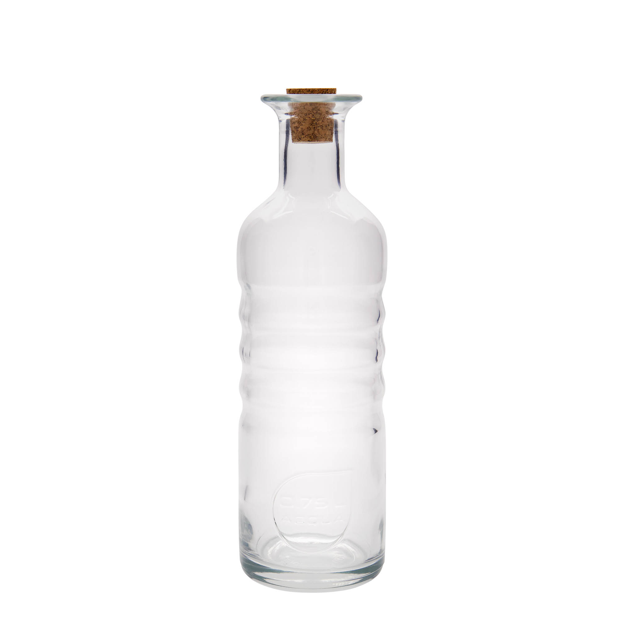 750 ml Glasflasche „Optima Acqua“, Mündung: Kork