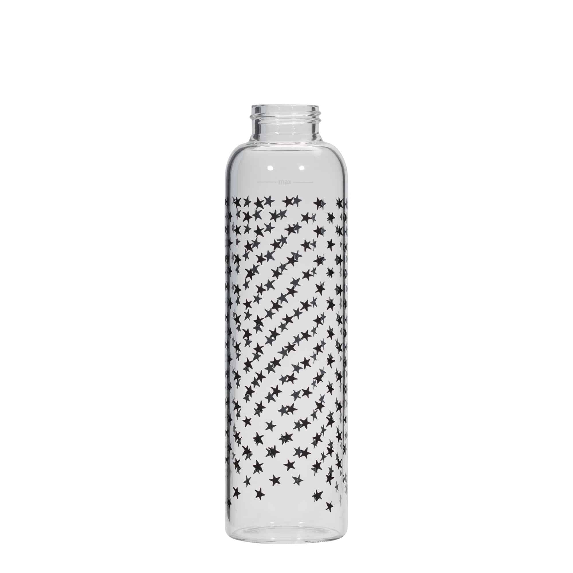 500 ml Trinkflasche 'Perseus - Schwarze Sterne', Mündung: Schraubverschluss