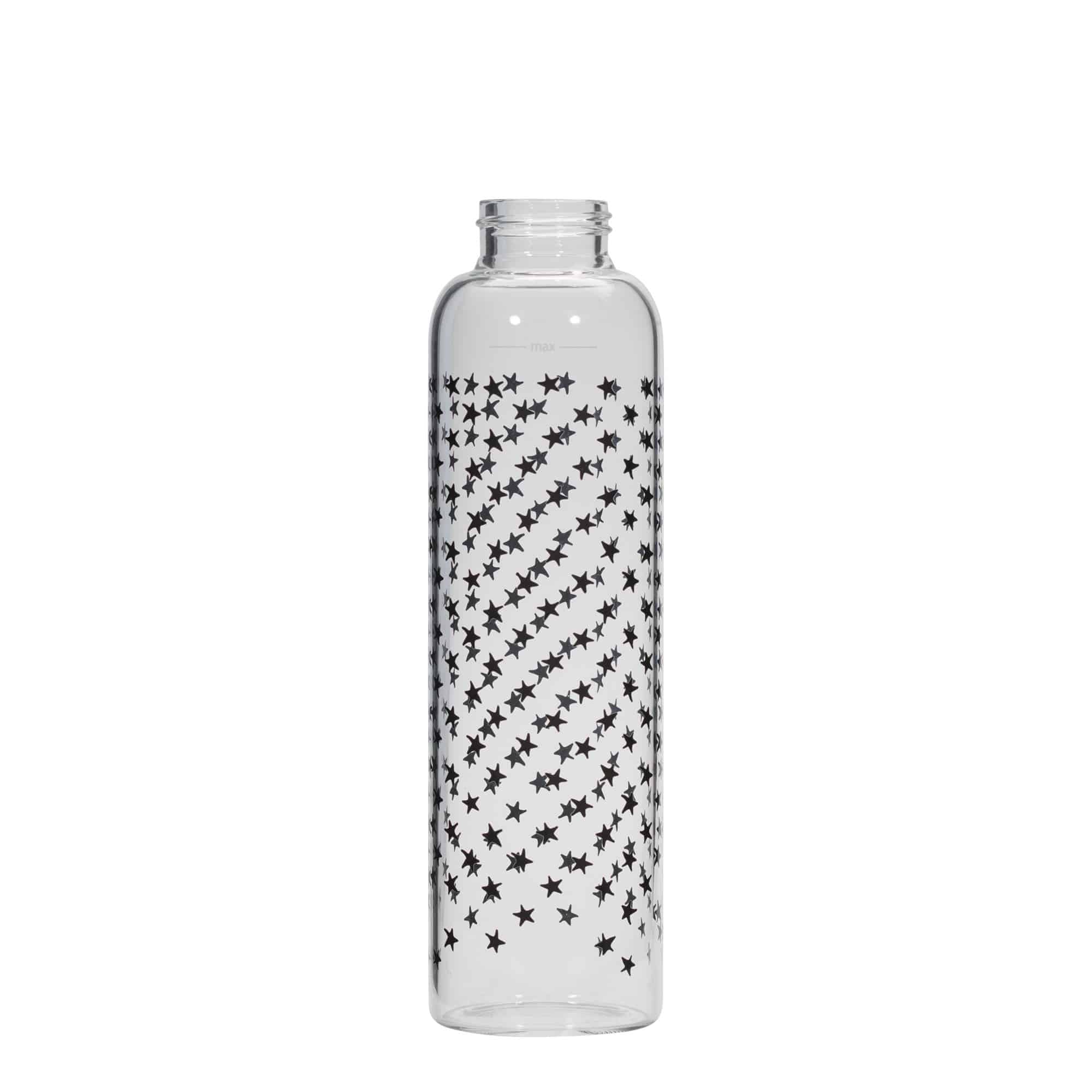 500 ml Trinkflasche 'Perseus - Schwarze Sterne', Mündung: Schraubverschluss