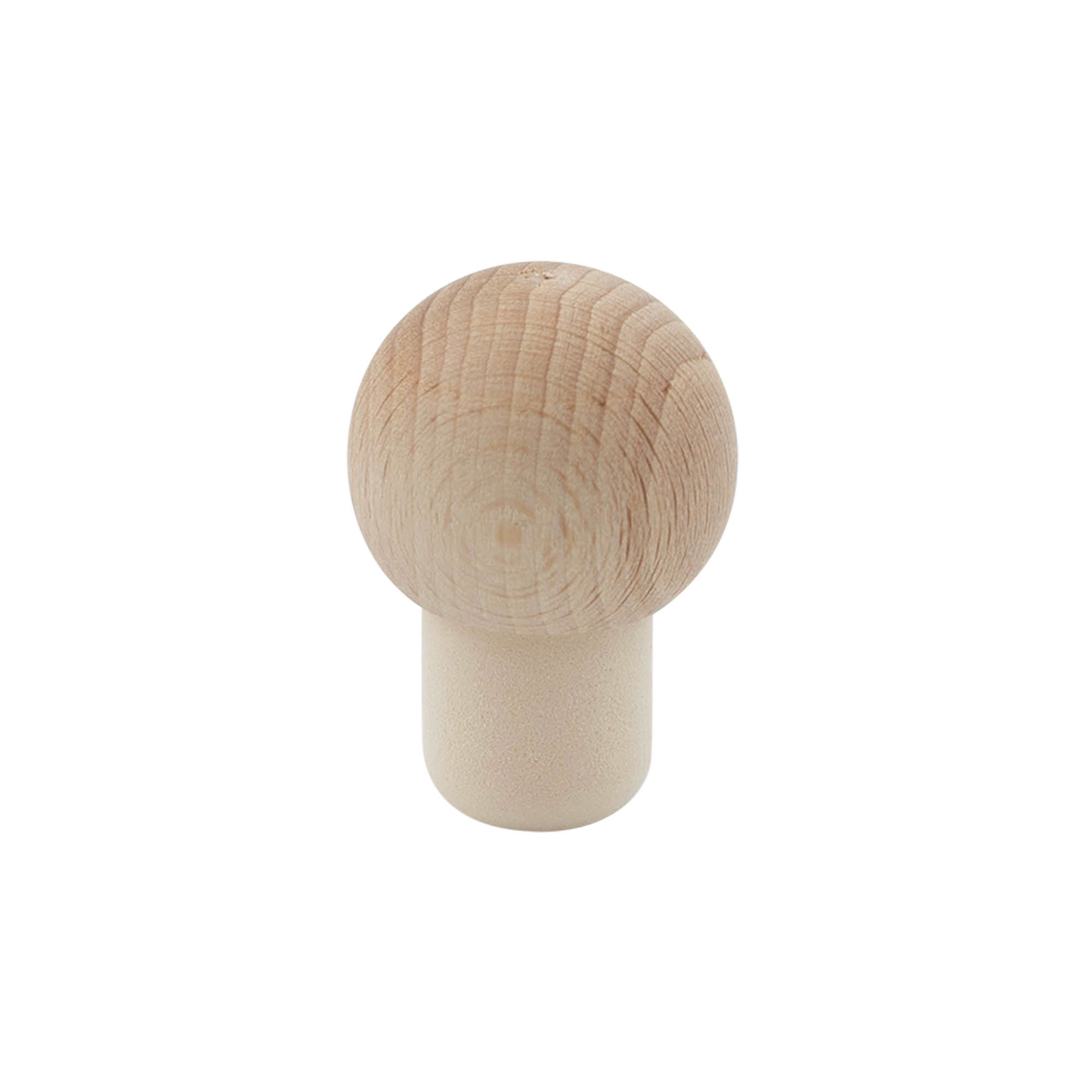 Griffkorken 19 mm „Kugel“, Holz/Kunststoff, für Mündung: Kork