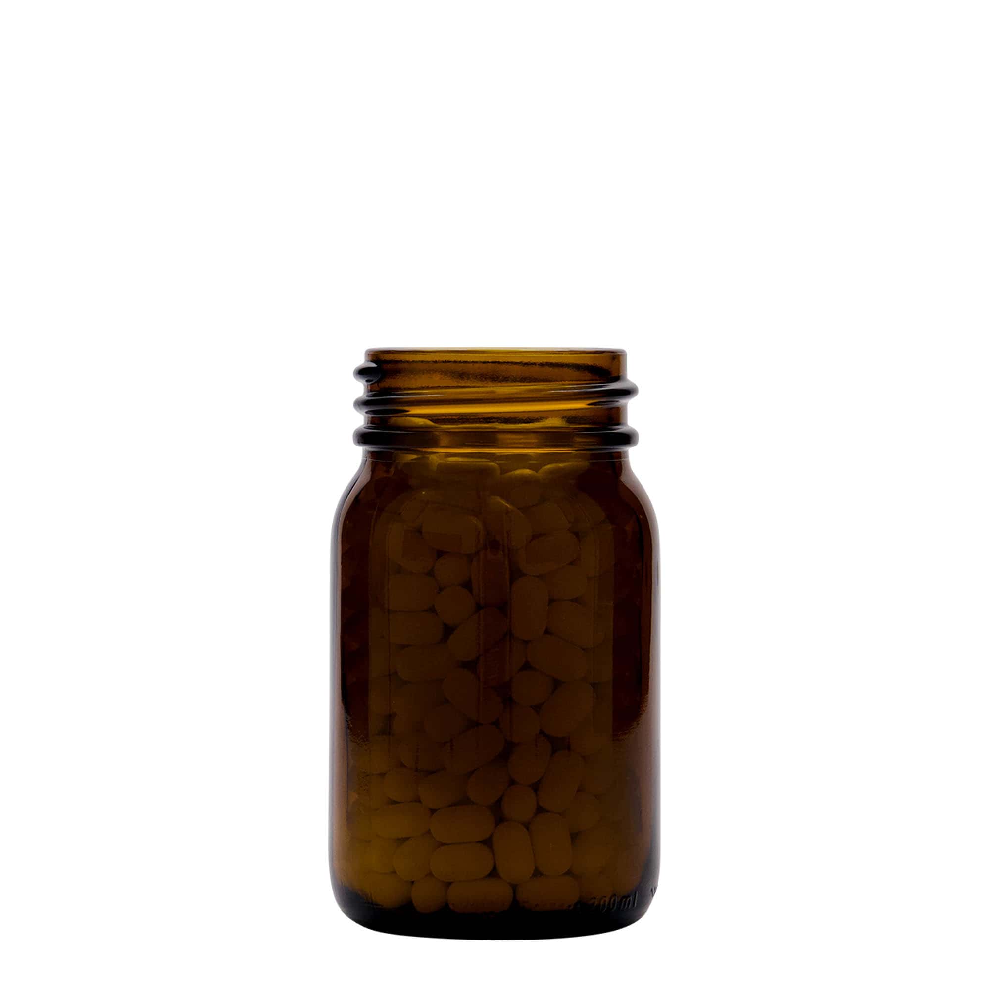 200 ml Weithalsglas, braun, Mündung: DIN 55 200 ml Weithalsglas, braun, Mündung: DIN 55
