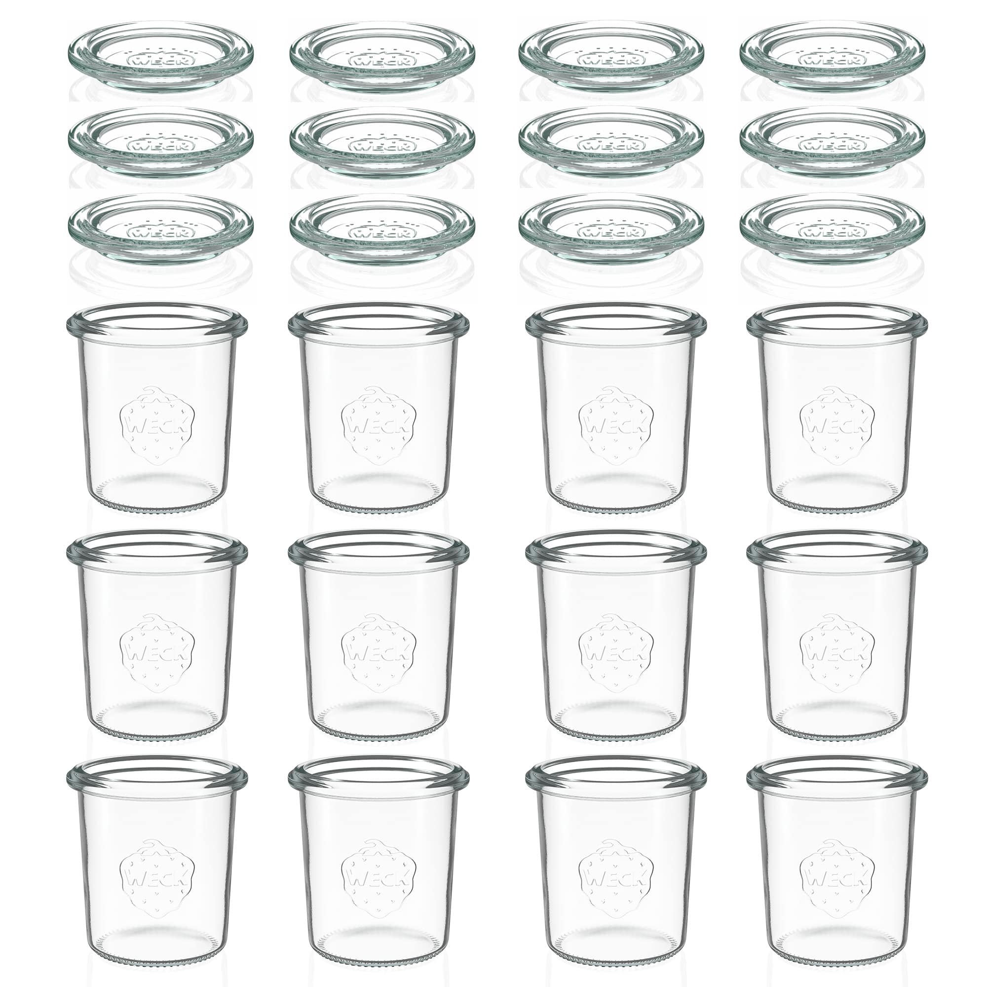 12x 140 ml WECK-Sturzglas mit Glasdeckel RR 60