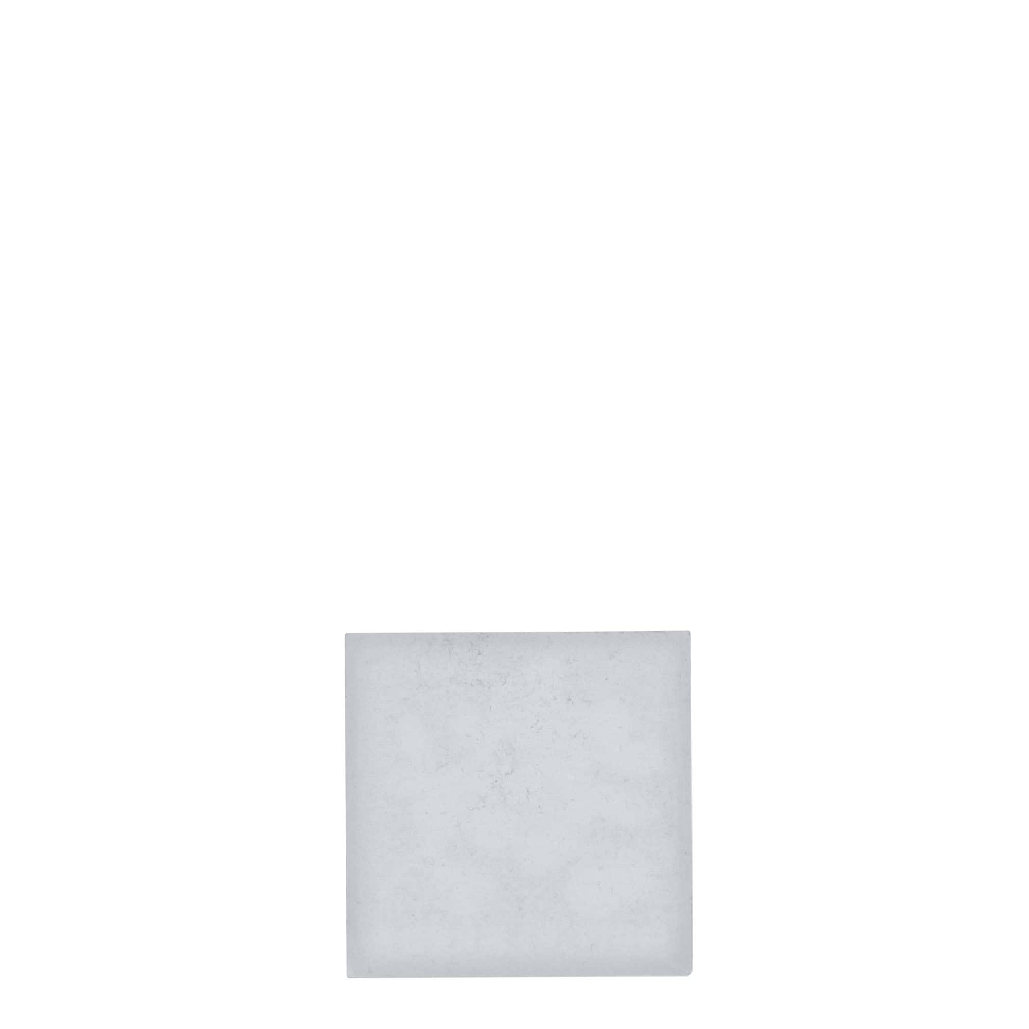 Zinnetikett „Heidelbeere“, quadratisch, Metall, silber