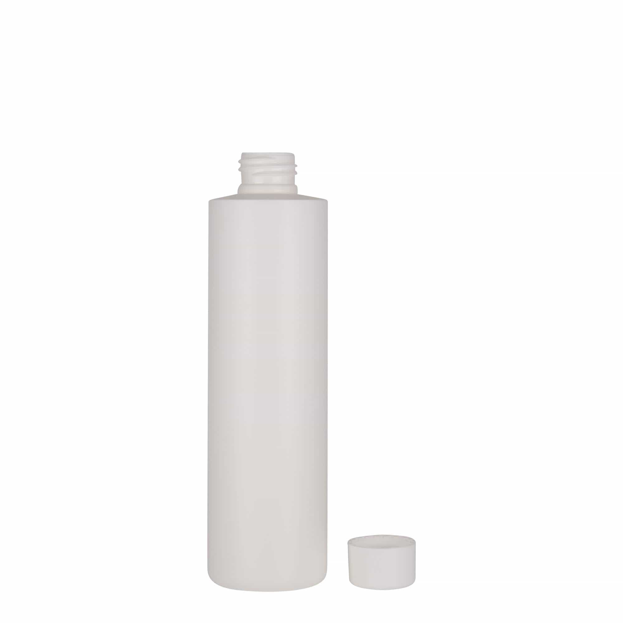 250 ml Kunststoffflasche 'Pipe', Green HDPE, weiß, Mündung: 24/410
