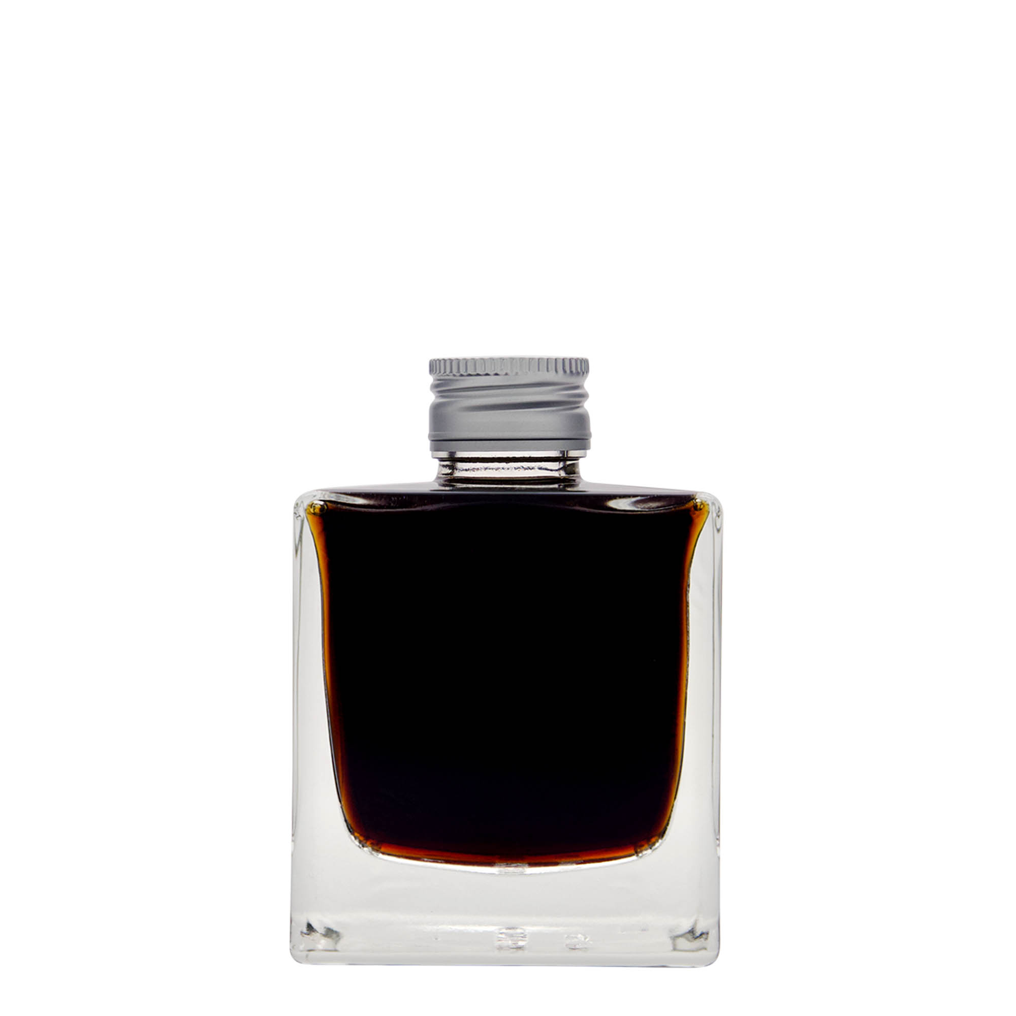 200 ml Glasflasche 'Cube', quadratisch, Mündung: PP 28 200 ml Glasflasche 'Cube', quadratisch, Mündung: PP 28