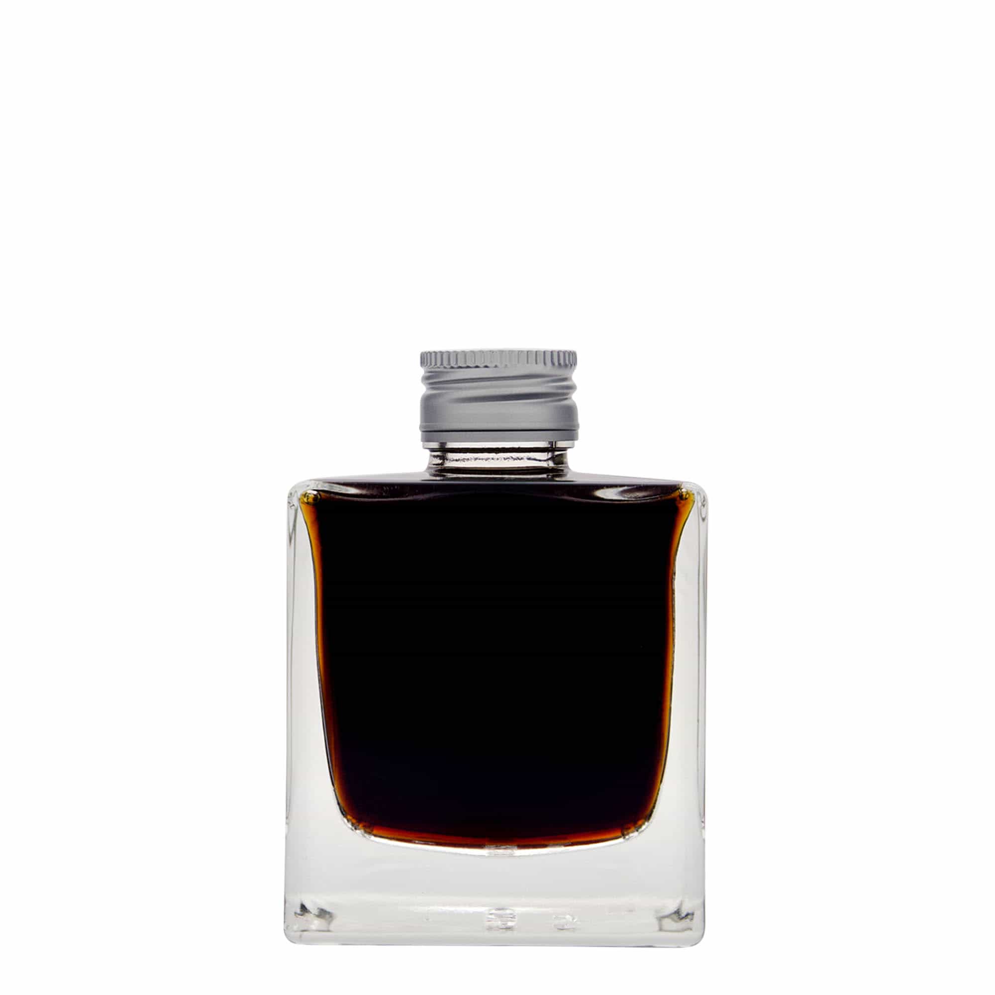 200 ml Glasflasche „Cube“, quadratisch, Mündung: PP 28