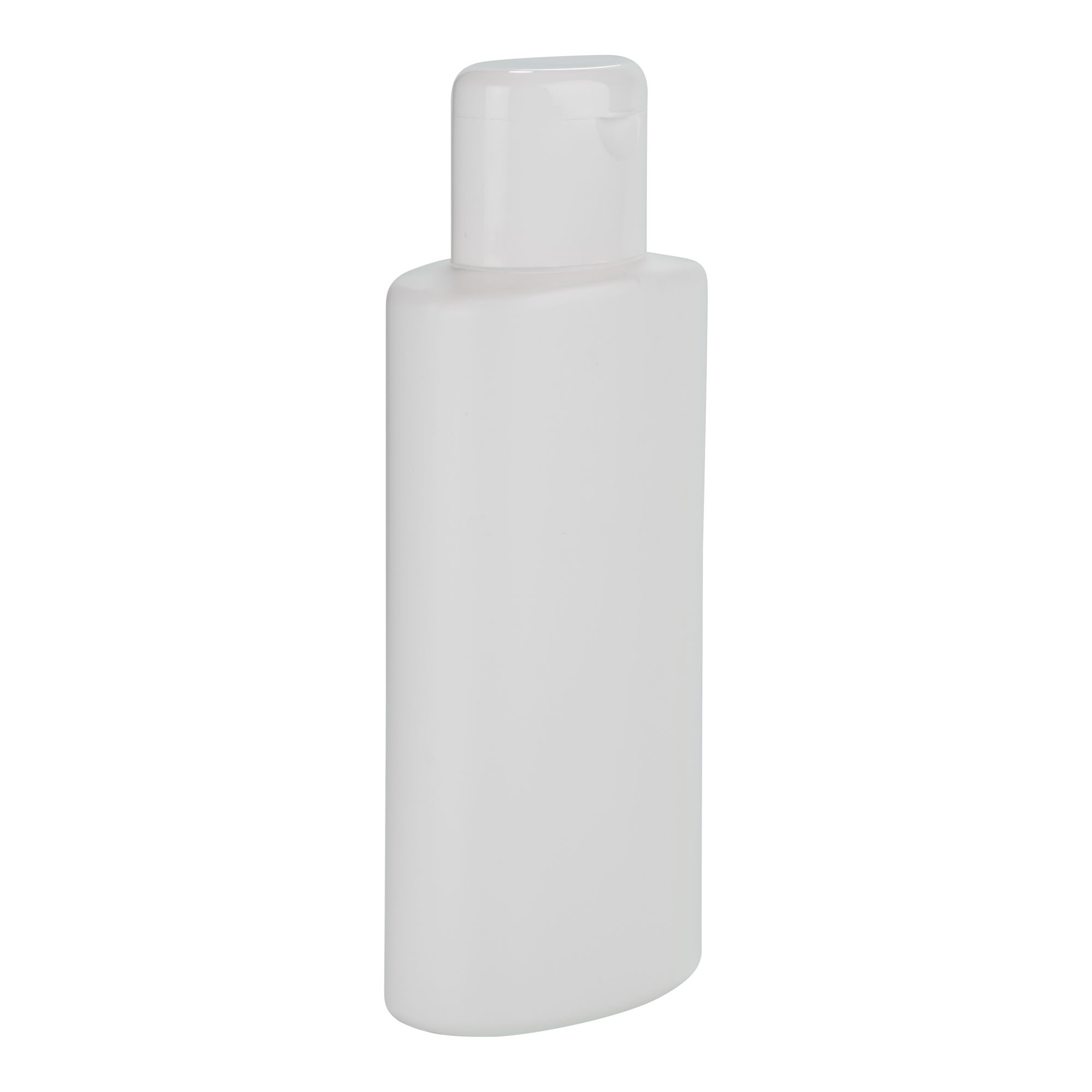 250 ml Kunststoffflasche 'Indy', oval, HDPE, weiß, Mündung: Schraubverschluss 250 ml Kunststoffflasche 'Indy', oval, HDPE, weiß, Mündung: Schraubverschluss