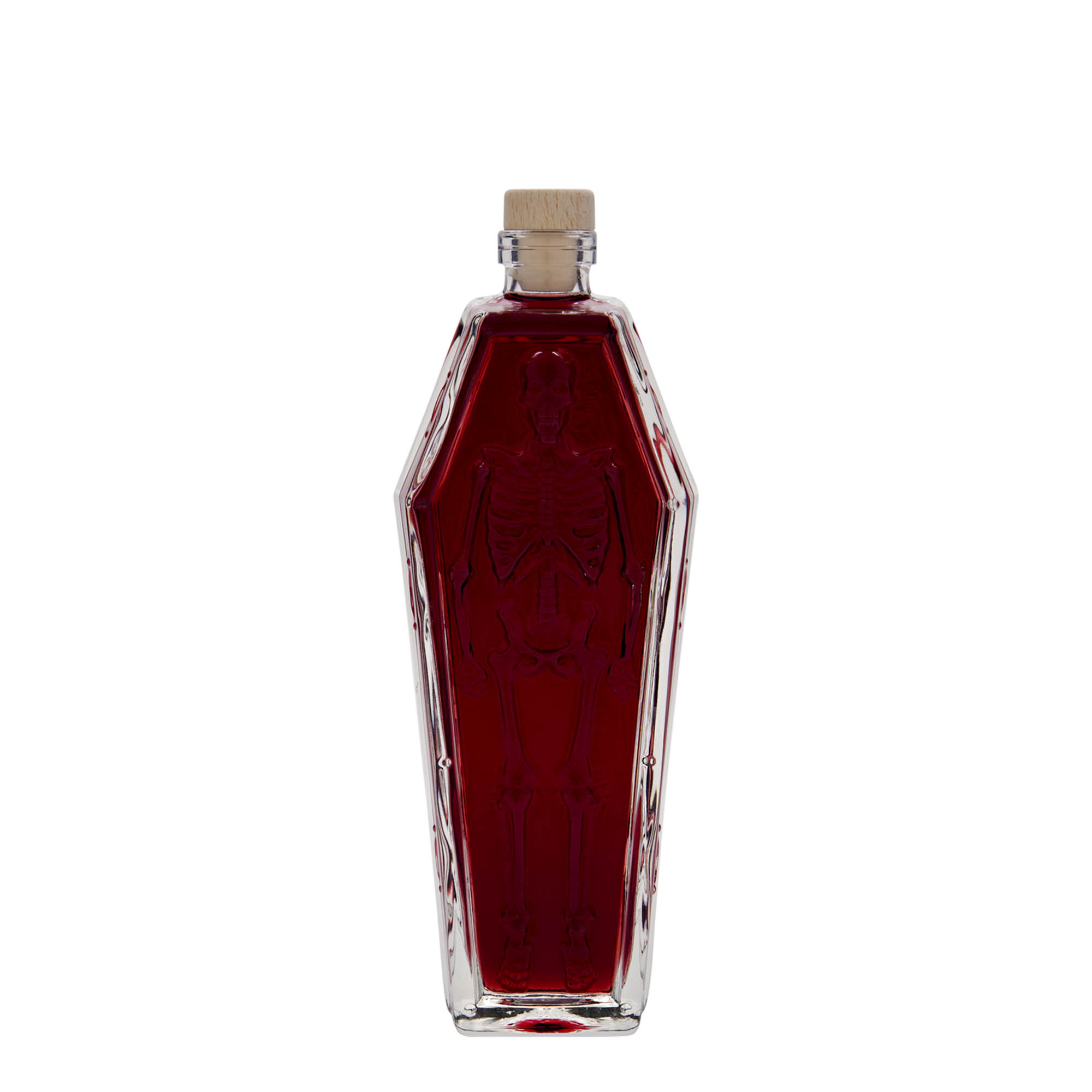 200 ml Glasflasche „Sarg“, Mündung: Kork