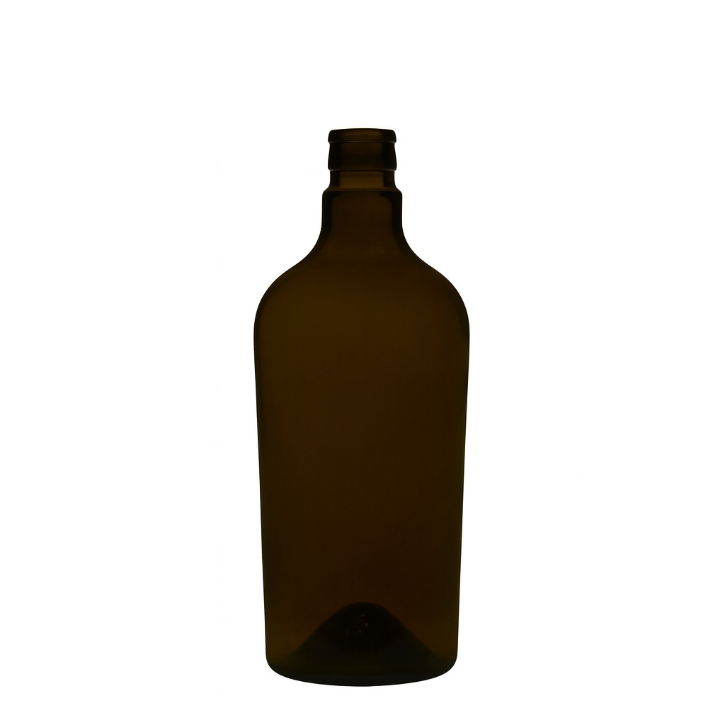 750 ml Essig-/Ölflasche „Oleum“, Glas, antikgrün, Mündung: DOP