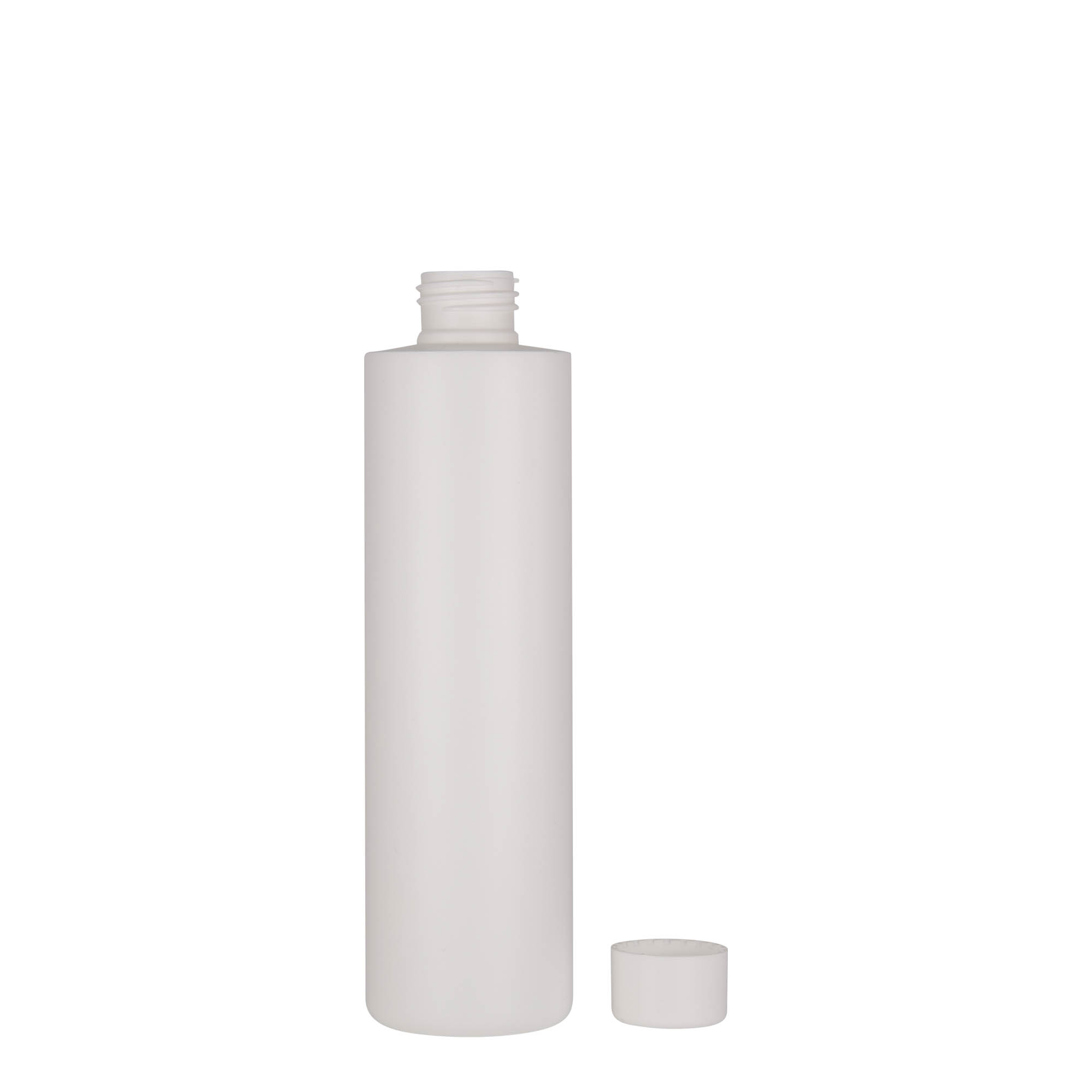 250 ml Kunststoffflasche „Pipe“, HDPE, weiß, Mündung:  24/410