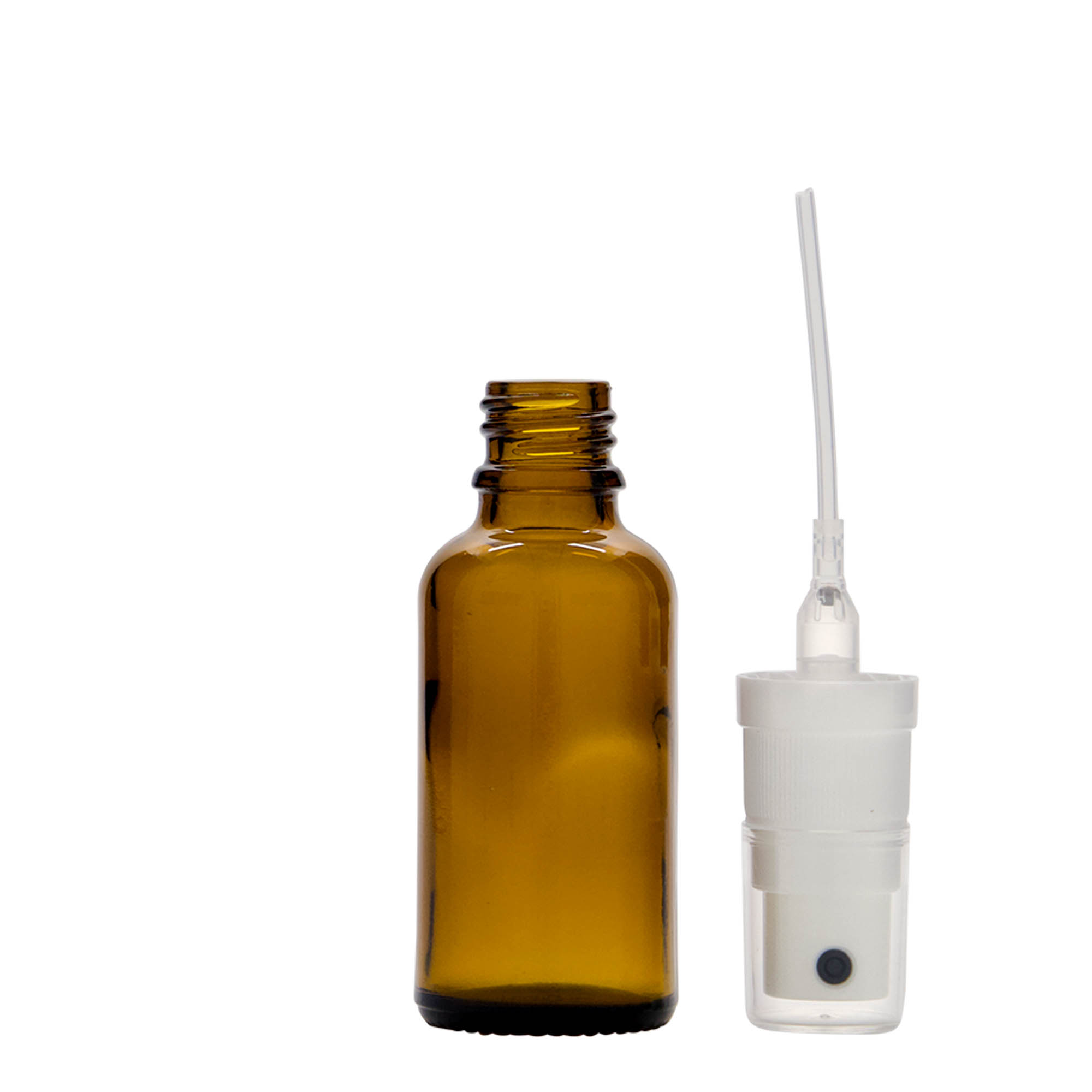 30 ml Sprühflasche Medizin, Glas, braun, Mündung: DIN 18 30 ml Sprühflasche Medizin, Glas, braun, Mündung: DIN 18