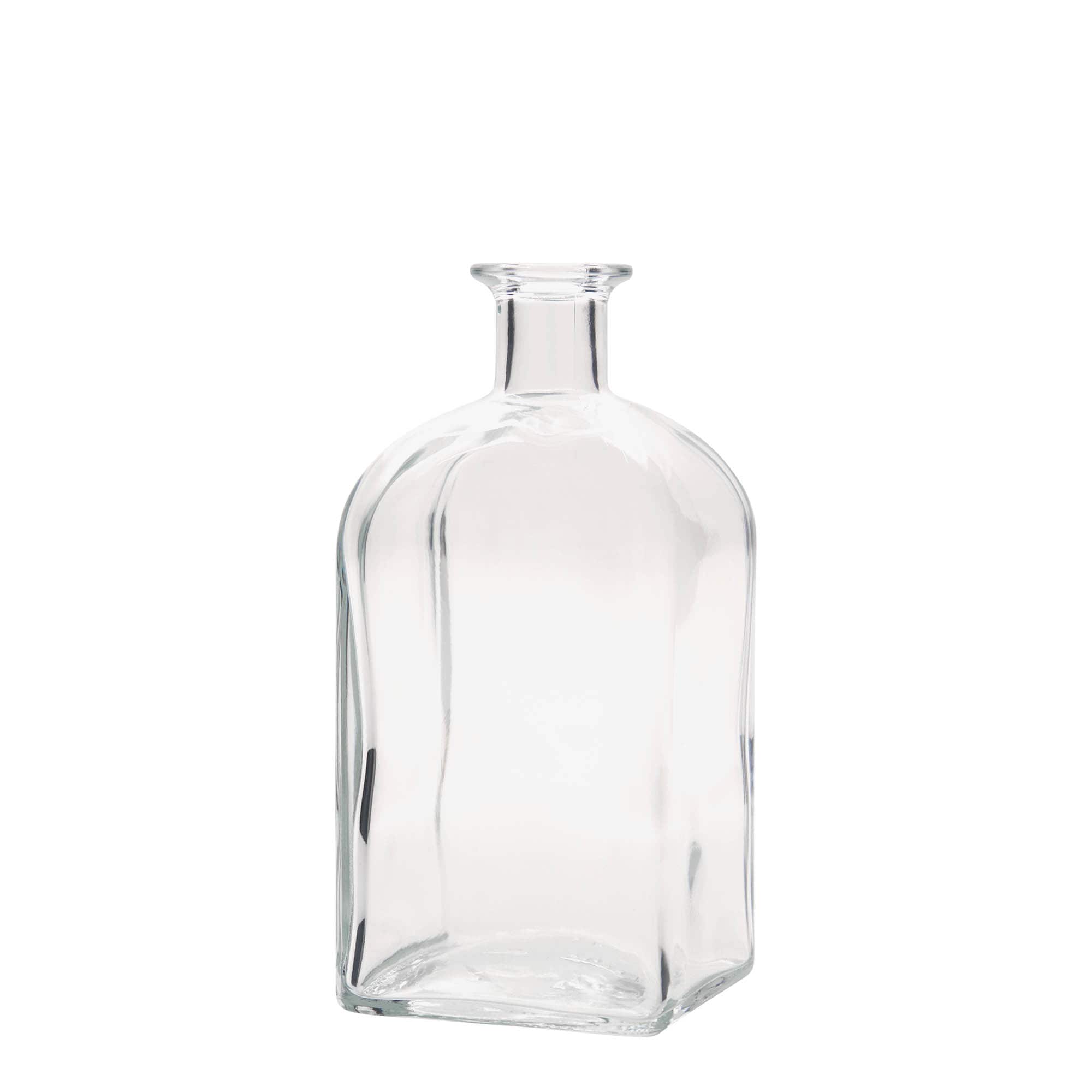 700 ml Glasflasche Apotheker Carré, quadratisch, Mündung: Kork 700 ml Glasflasche Apotheker Carré, quadratisch, Mündung: Kork