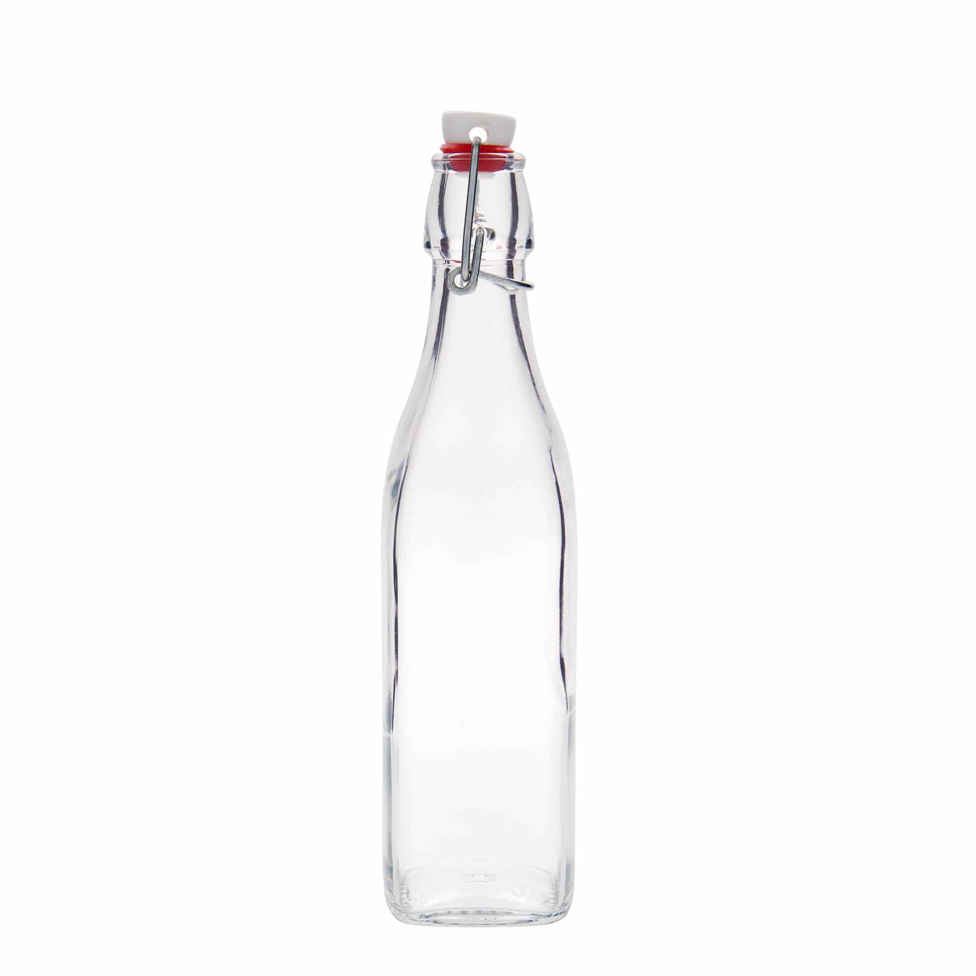 500 ml Glasflasche 'Swing, quadratisch, Mündung: Bügelverschluss 500 ml Glasflasche 'Swing, quadratisch, Mündung: Bügelverschluss