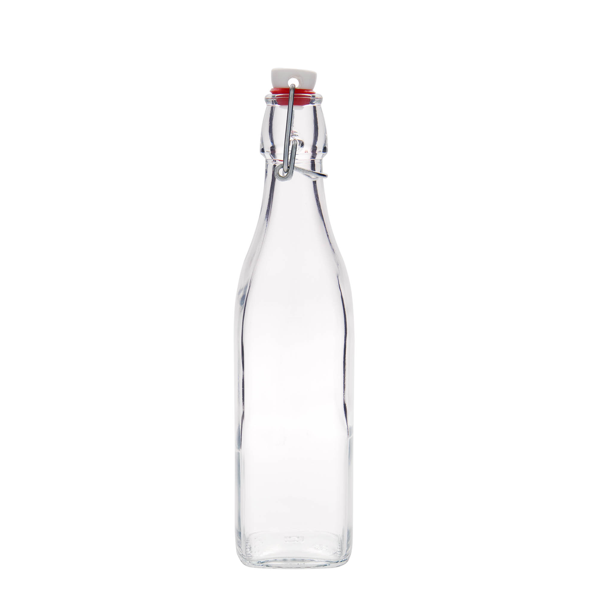 500 ml Glasflasche „Swing“, quadratisch, Mündung: Bügelverschluss