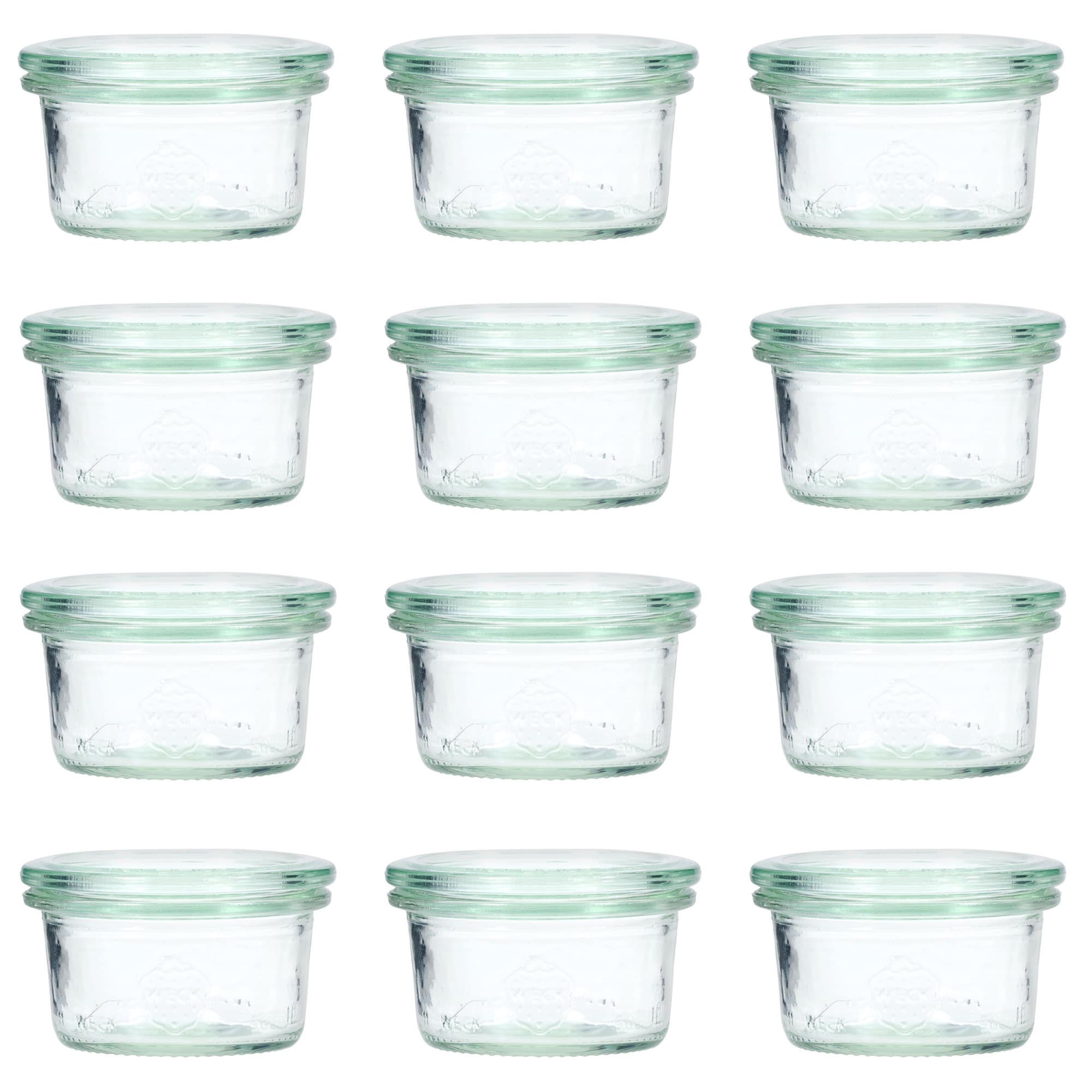 12x 50 ml WECK-Sturzglas mit Glasdeckel RR 60