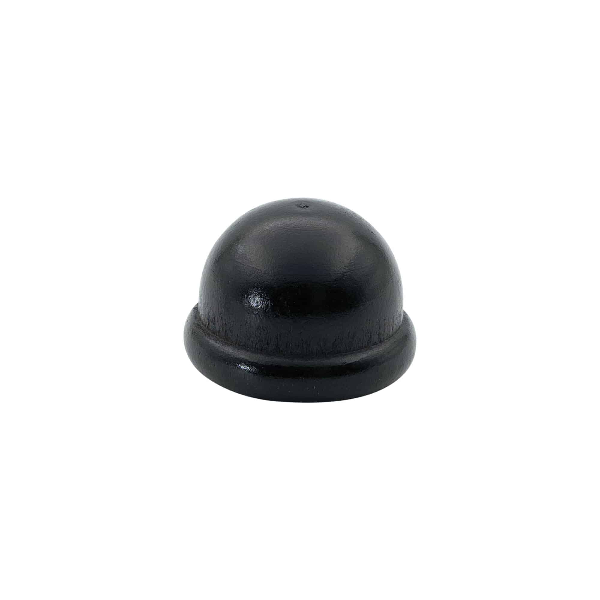 Griffkorken 19 mm „Melone“, Holz/PE, schwarz, für Mündung: Kork