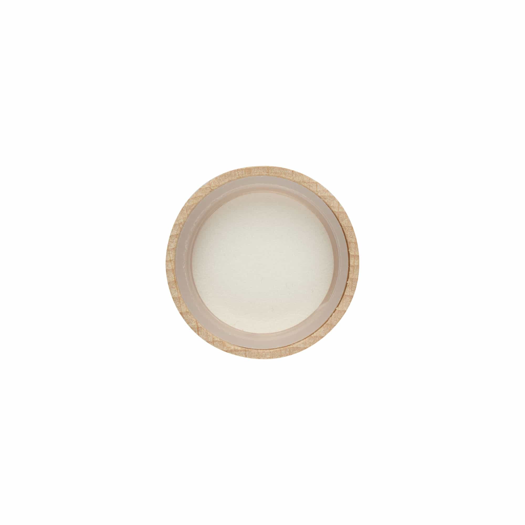 Schraubverschluss, Holz, beige, für Mündung: GPI 28/400