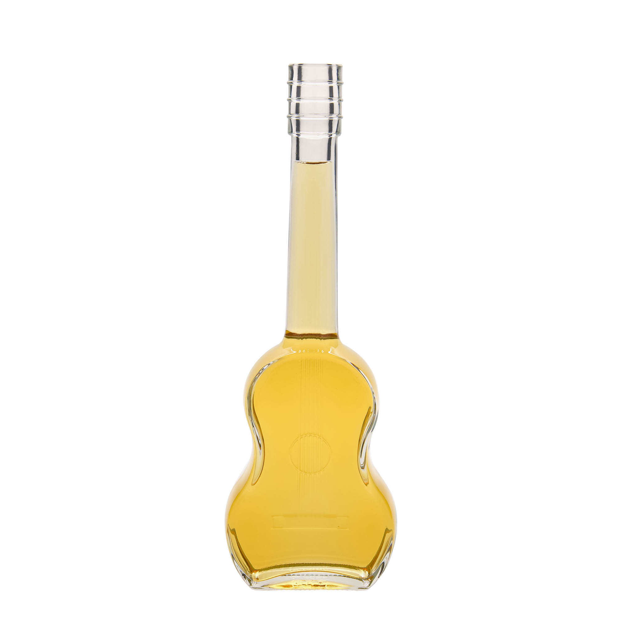500 ml Glasflasche 'Gitarre', Mündung: Kork 500 ml Glasflasche 'Gitarre', Mündung: Kork