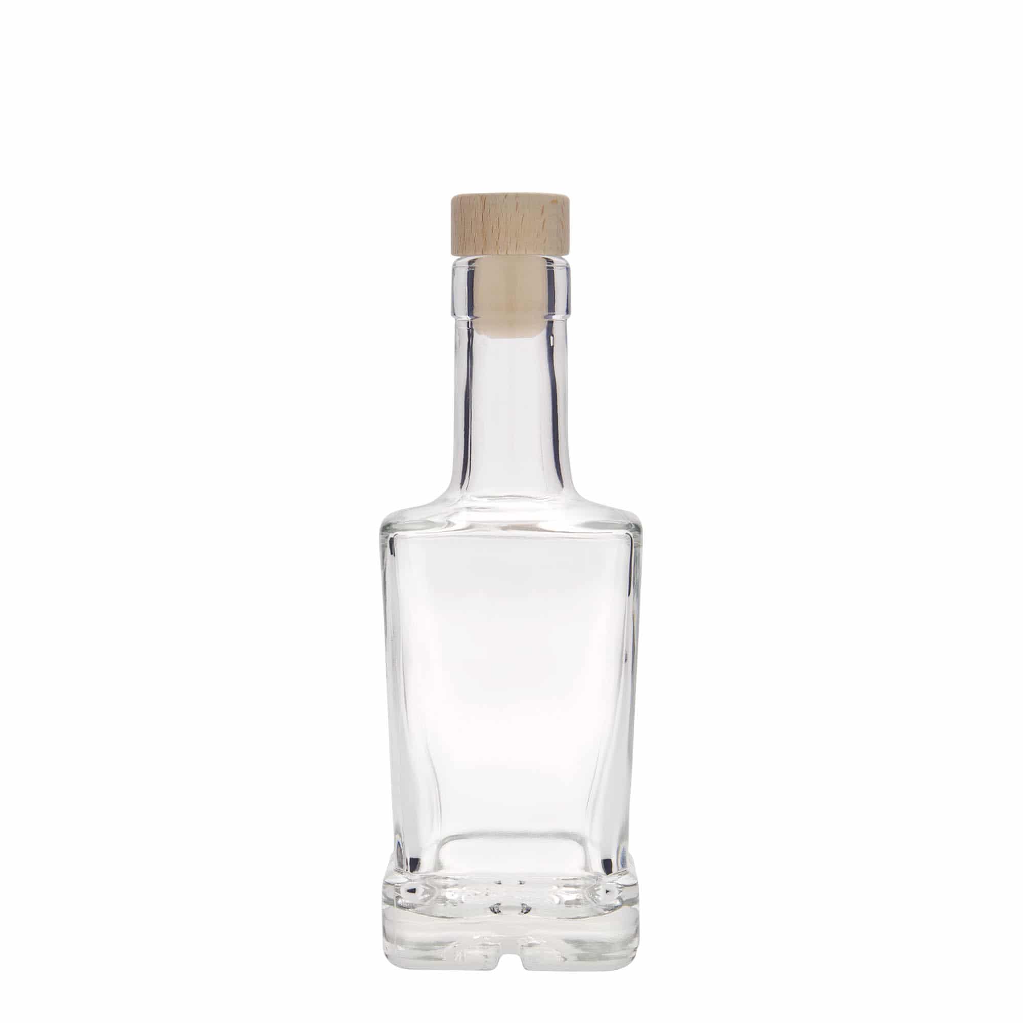 250 ml Glasflasche „Rene“, quadratisch, Mündung: Kork