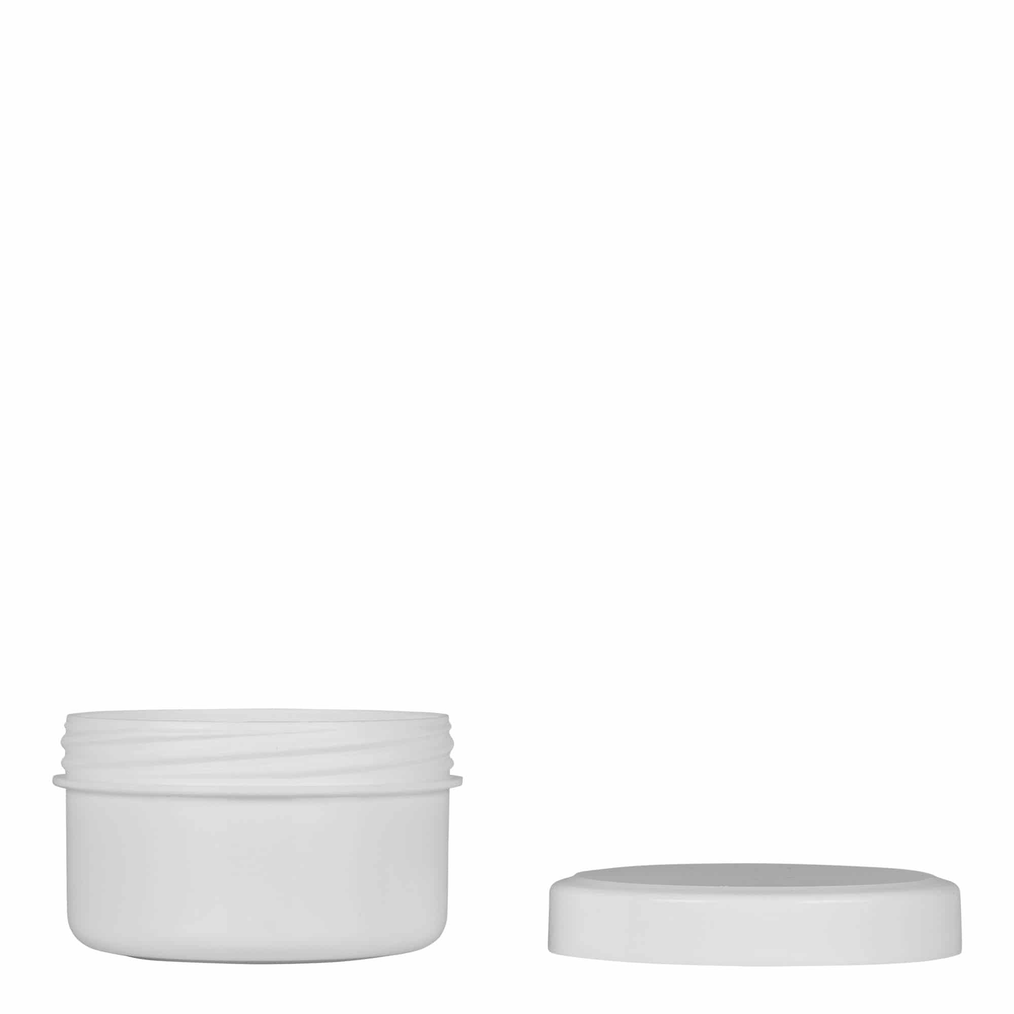 60 ml Kunststoffdose 'White Line', PP, weiß, Mündung: Schraubverschluss