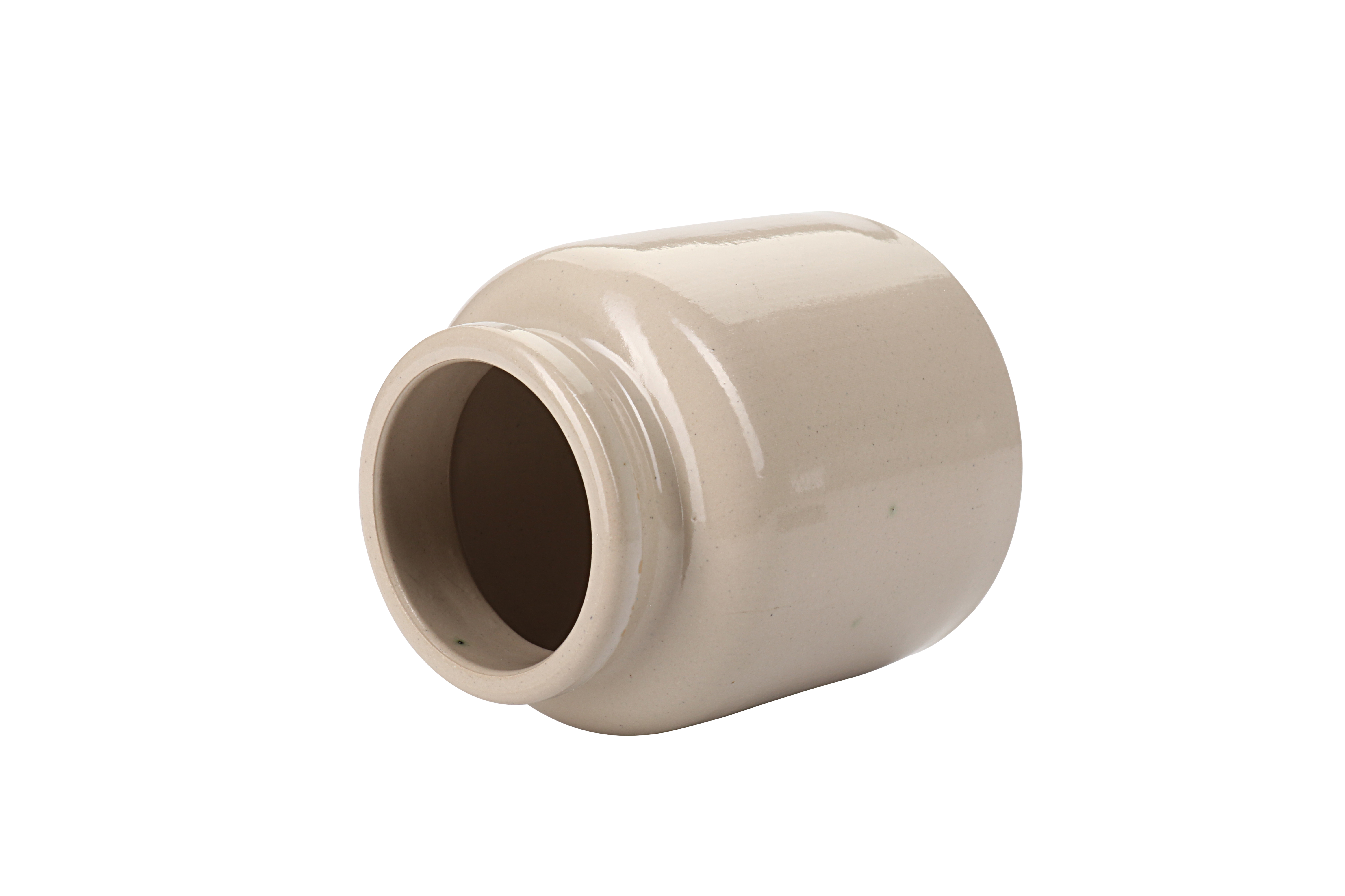 270 ml Steinzeugtopf, Keramik, beige, Mündung: Stülpdeckel 270 ml Steinzeugtopf, Keramik, beige, Mündung: Stülpdeckel