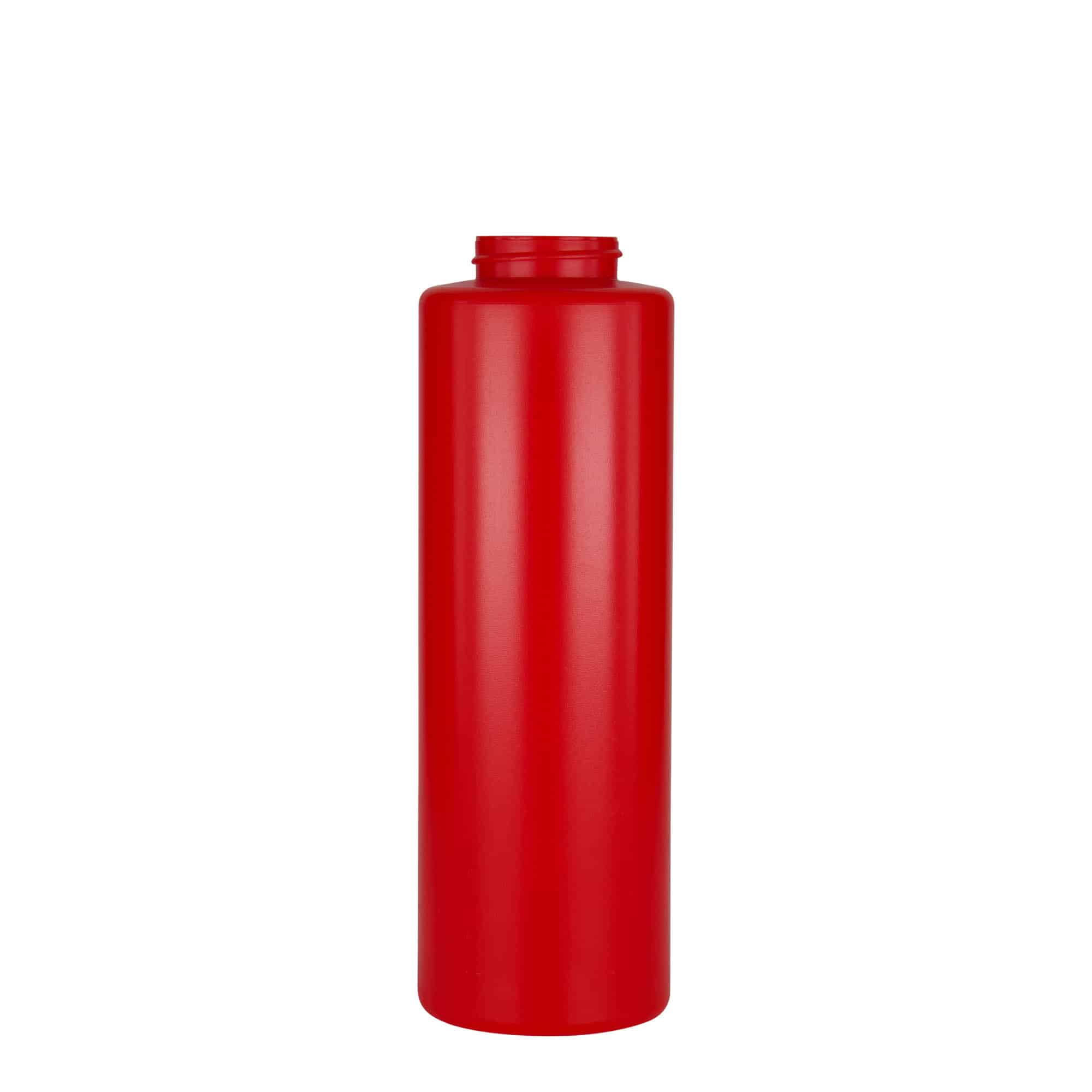 500 ml Soßenflasche, LDPE-Kunststoff, rot, Mündung: 38/400