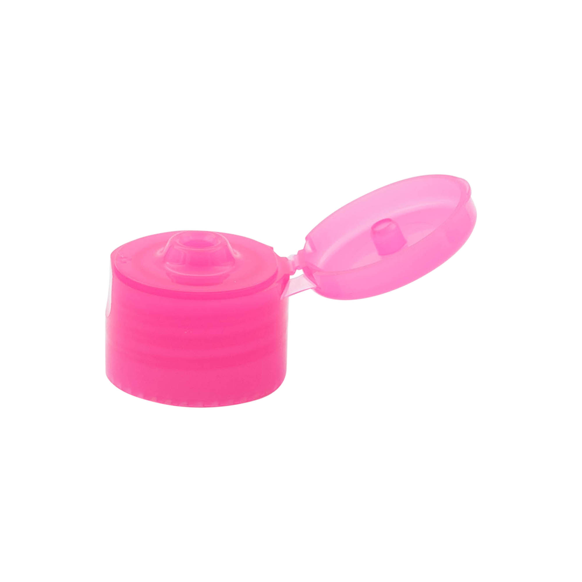 Schraubverschluss Klappscharnier, PP-Kunststoff, pink, für Mündung: 24/410 Schraubverschluss Klappscharnier, PP-Kunststoff, pink, für Mündung: 24/410