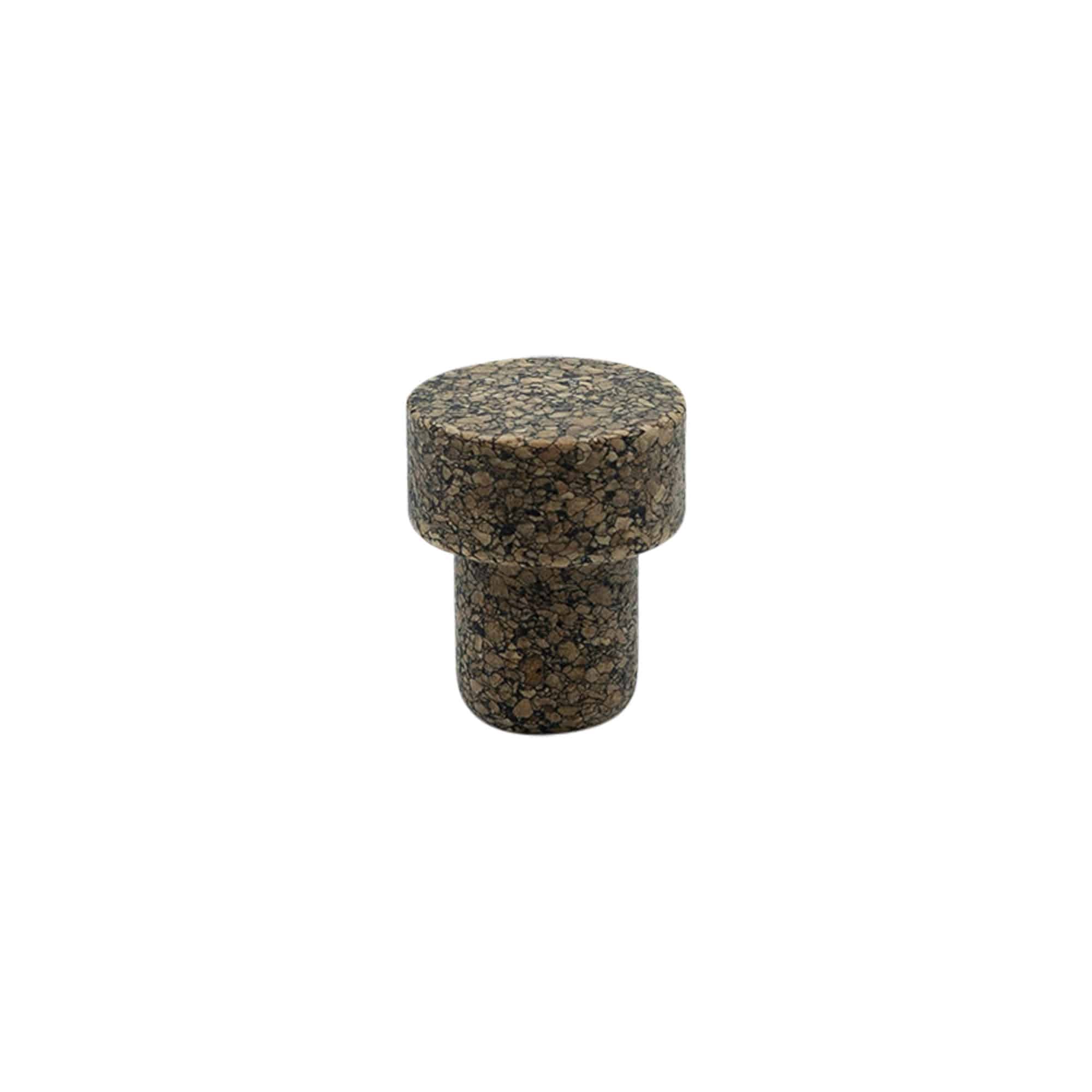 Griffkorken „Sharp“ 19,5 mm, Corkcoal, für Mündung: Kork