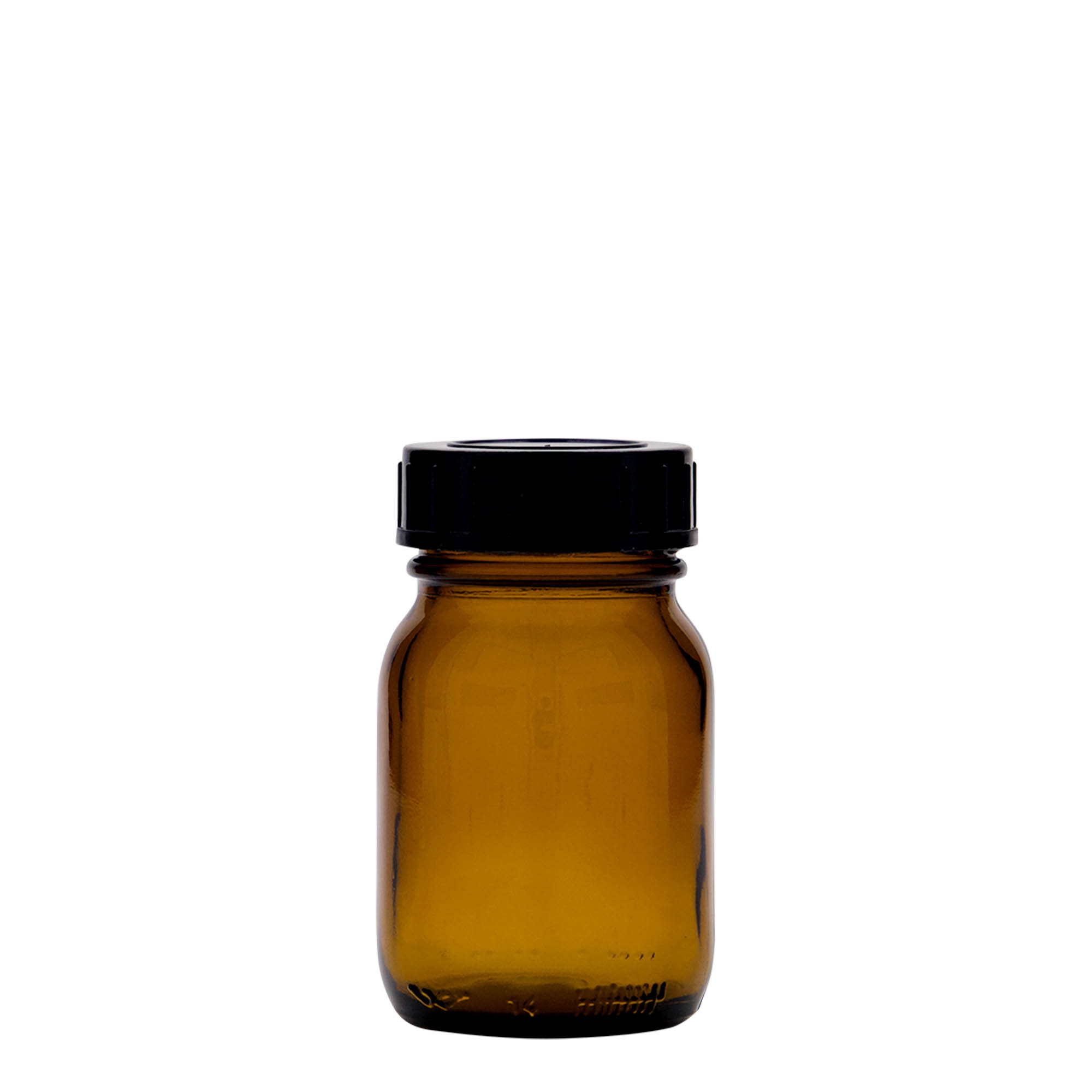 75 ml Weithalsglas, braun, Mündung: DIN 40