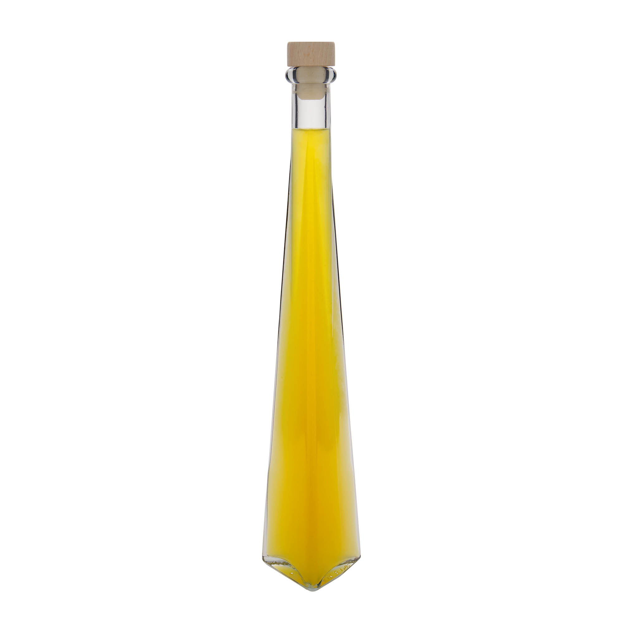 200 ml Glasflasche „Dama Triangolore“, dreieckig, Mündung: Kork