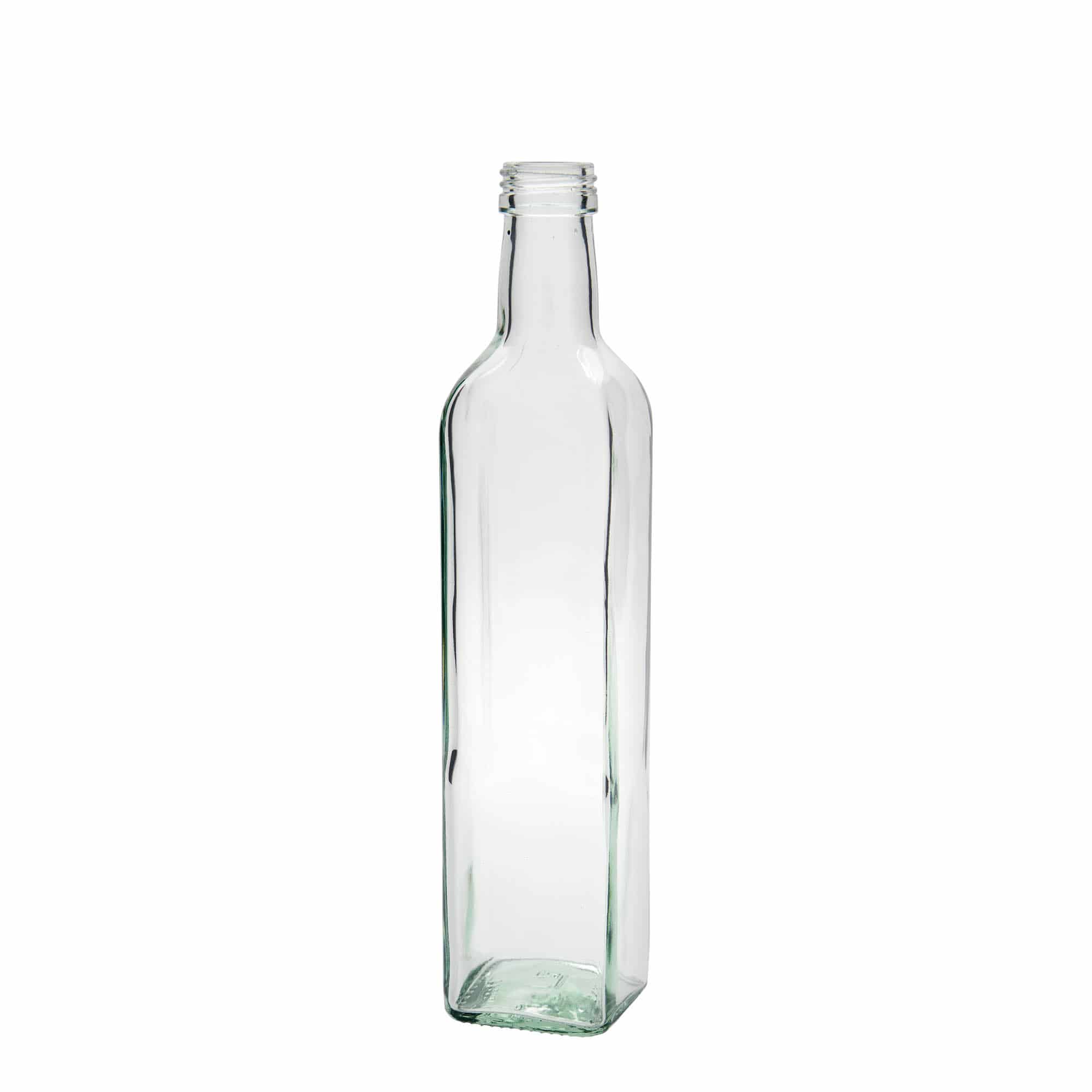 500 ml Glasflasche „Marasca“, quadratisch, Mündung: PP 31,5