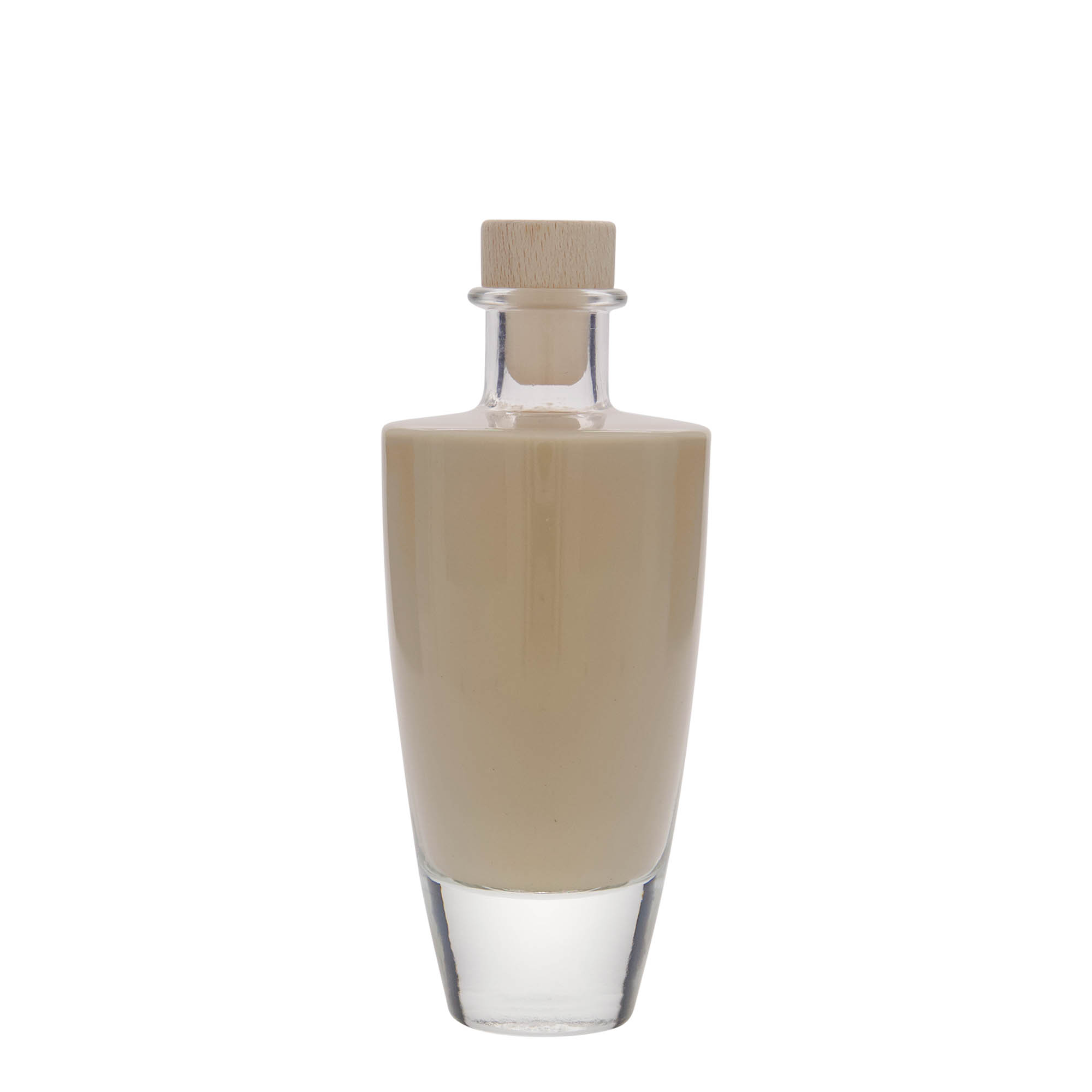 200 ml Glasflasche 'Vanessa', oval, Mündung: Kork 200 ml Glasflasche 'Vanessa', oval, Mündung: Kork