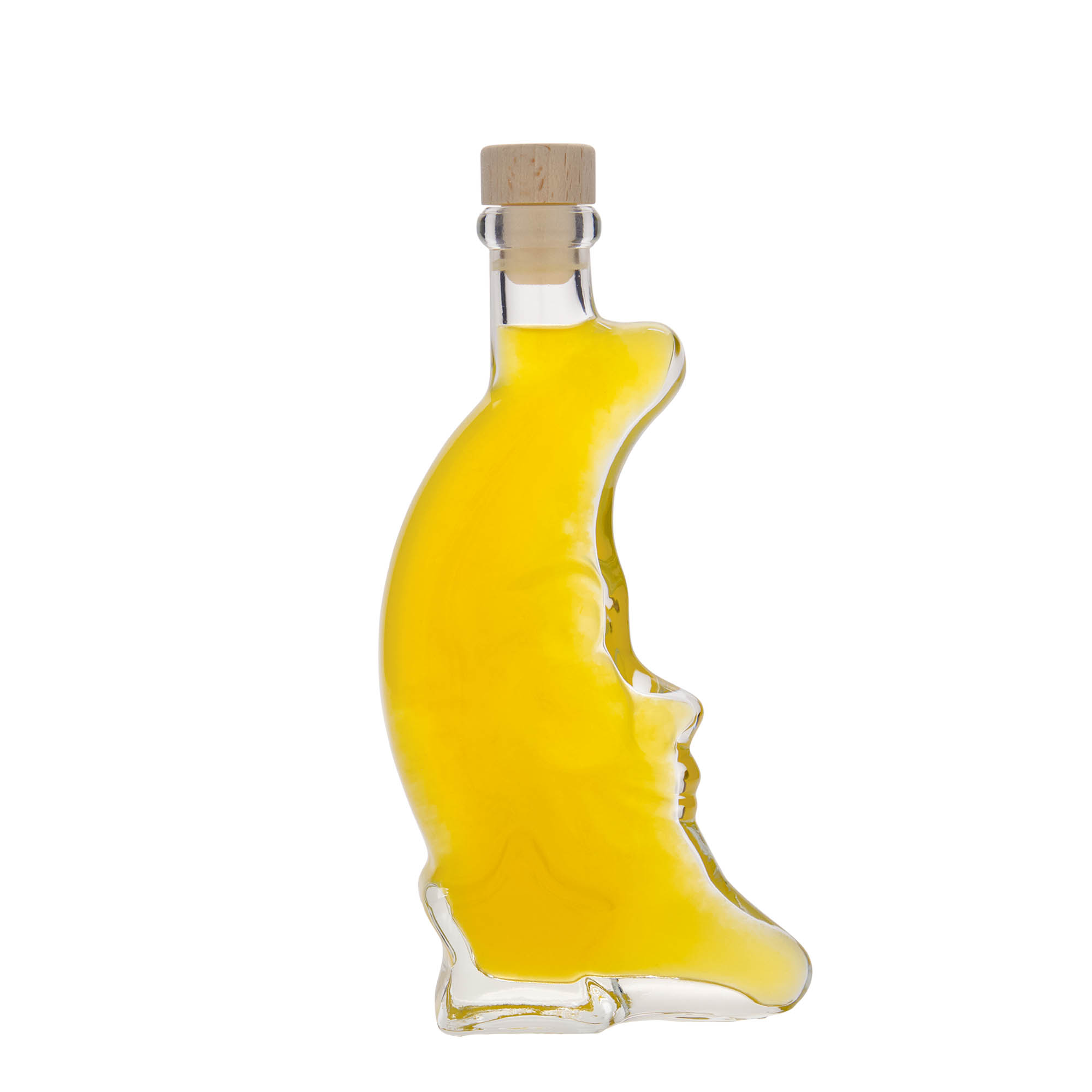 200 ml Glasflasche 'Mond', Mündung: Kork