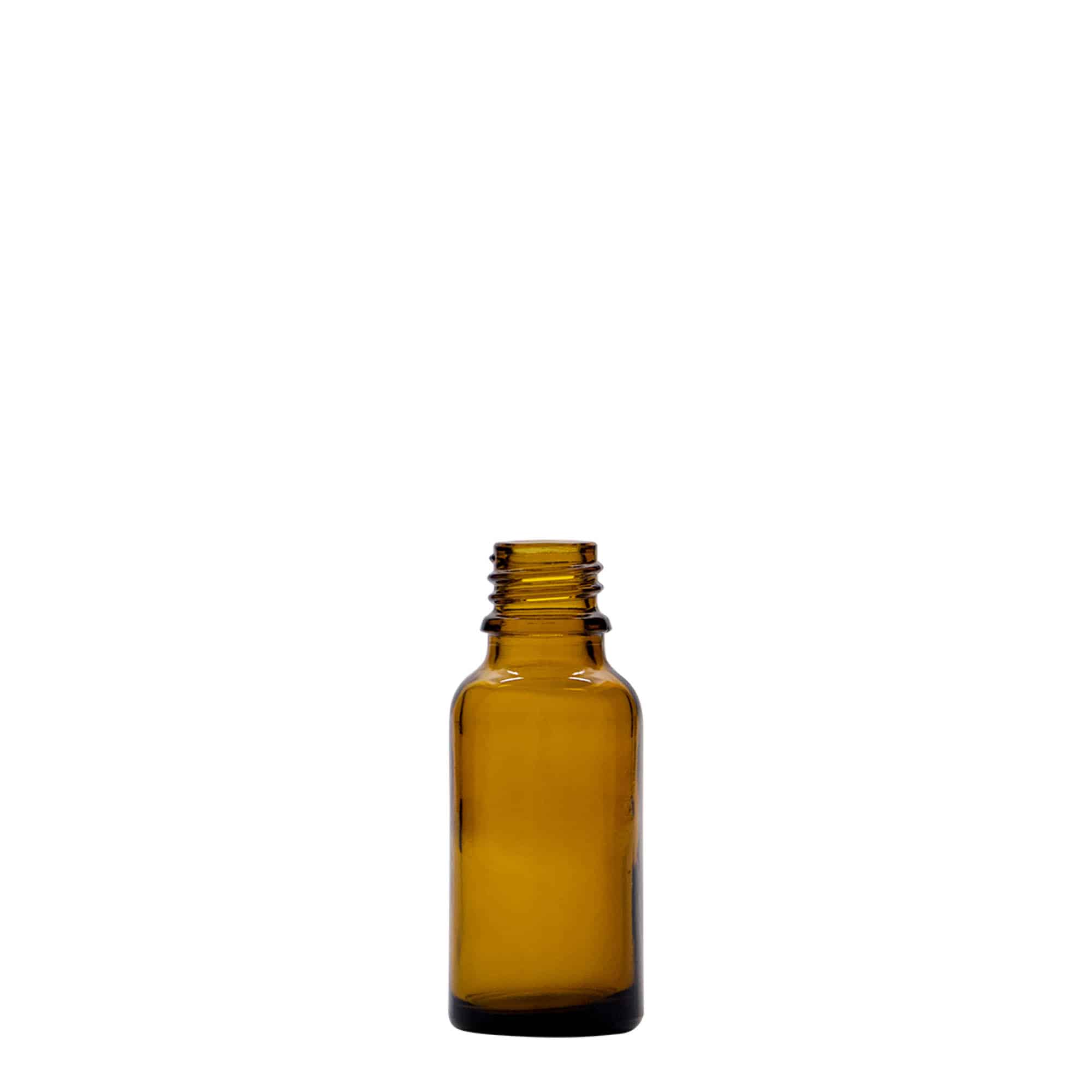 20 ml Medizinflasche, Glas, braun, Mündung: DIN 18