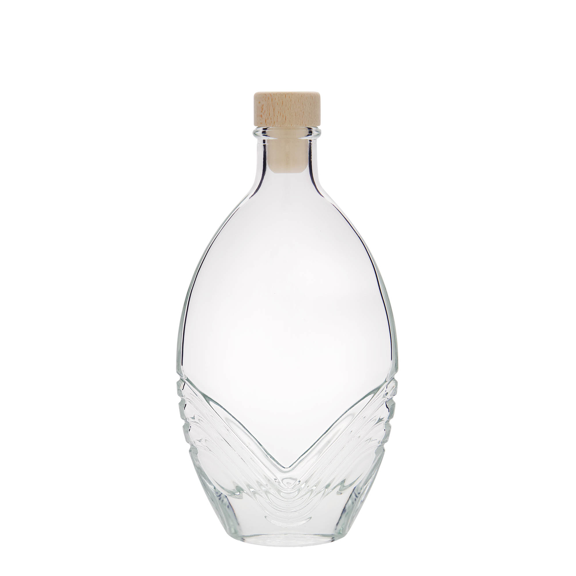 200 ml Glasflasche 'Florence', oval, Mündung: Kork 200 ml Glasflasche 'Florence', oval, Mündung: Kork