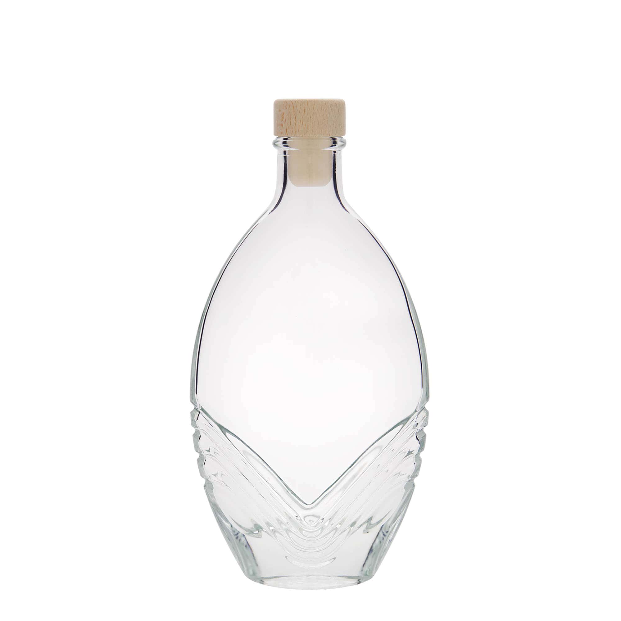 200 ml Glasflasche „Florence“, oval, Mündung: Kork