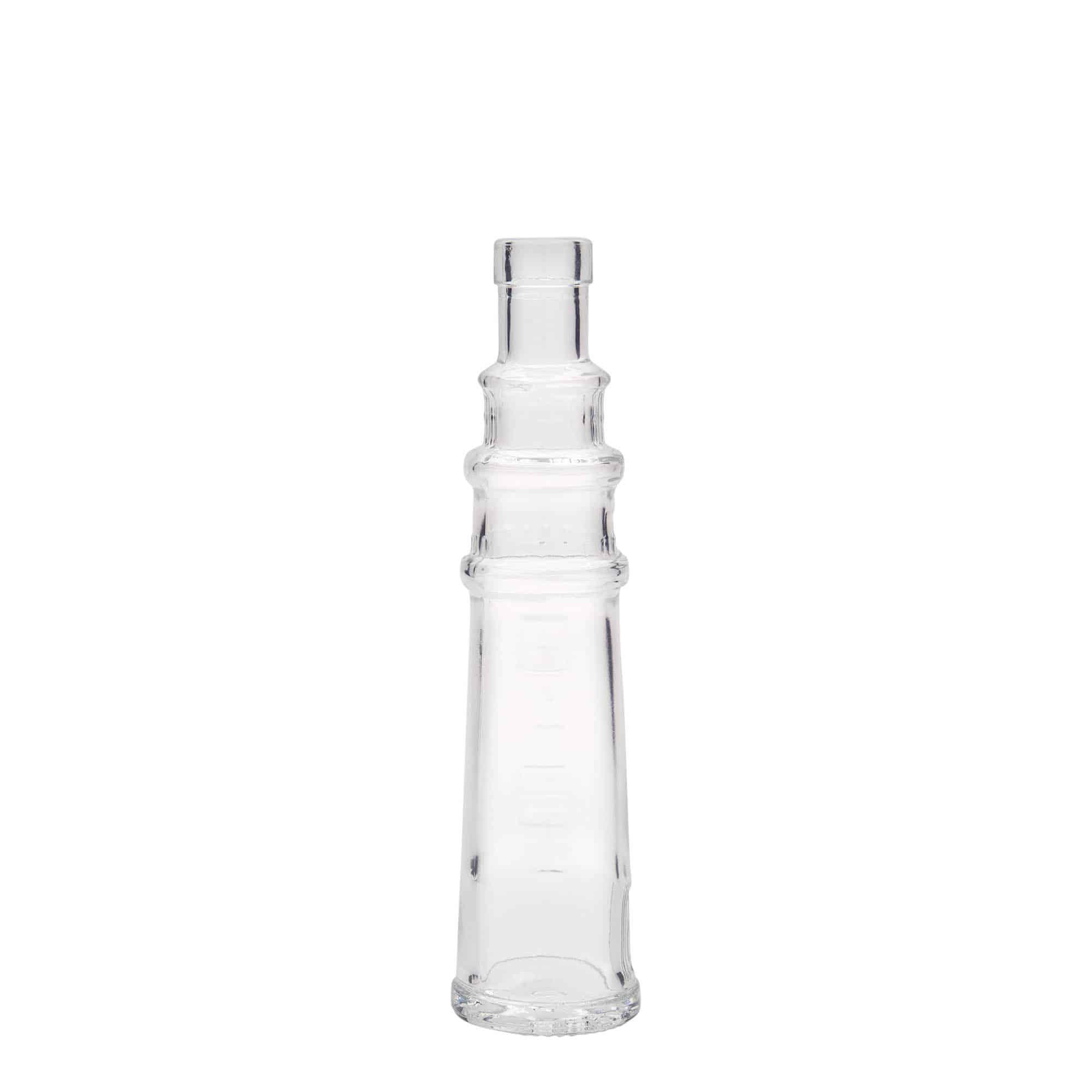 100 ml Glasflasche „Leuchtturm“, Mündung: Kork
