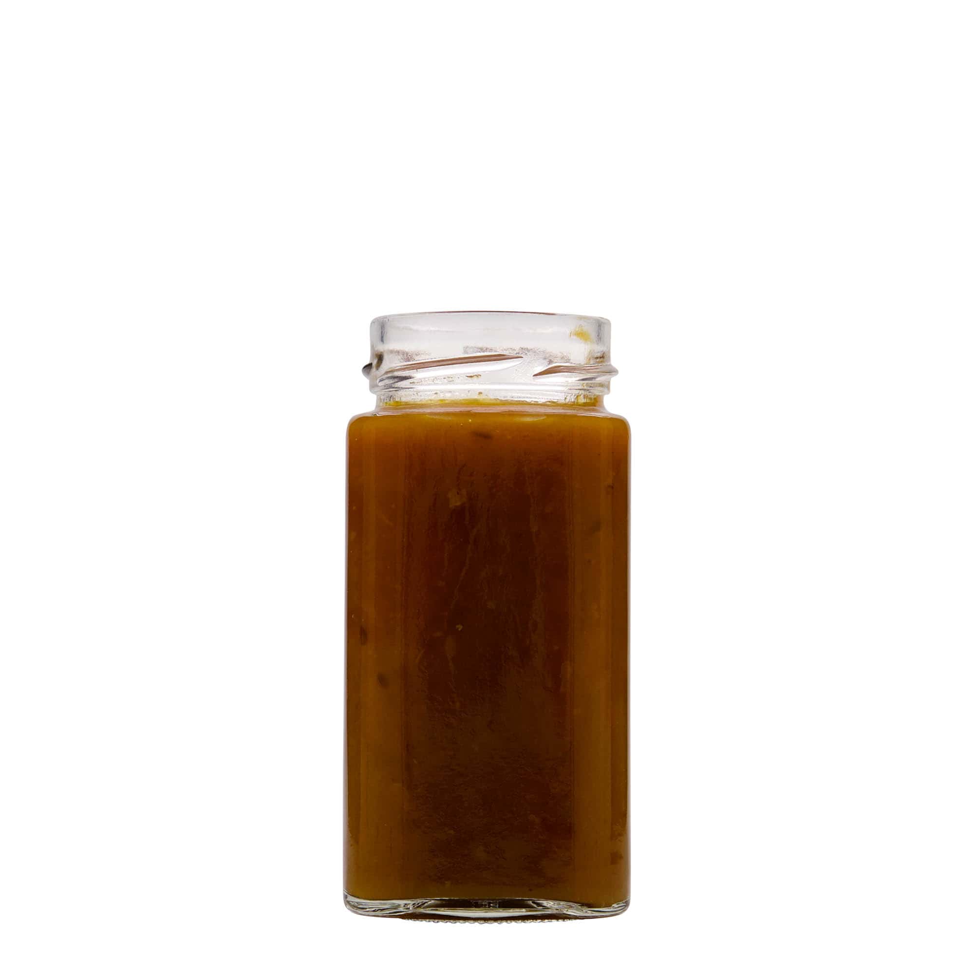 314 ml Vierkantglas 'Funny', Mündung: Deep-Twist-Off (DTO 58) 314 ml Vierkantglas 'Funny', Mündung: Deep-Twist-Off (DTO 58)