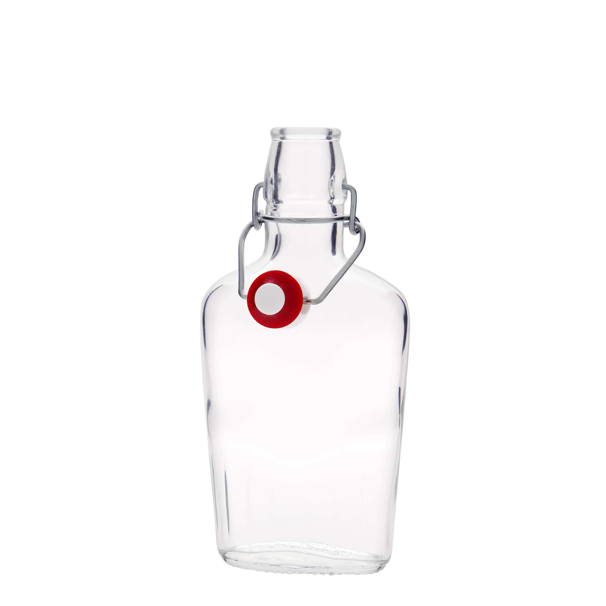 250 ml Glasflasche „Fiaschetta“, oval, Mündung: Bügelverschluss